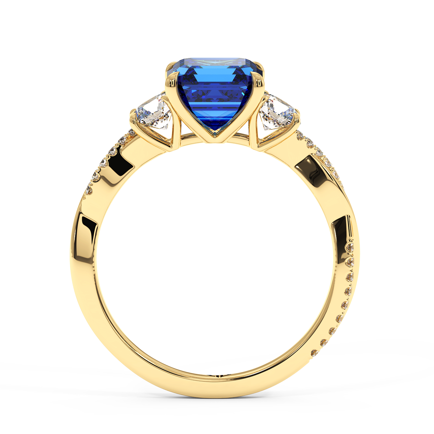 18K Yellow Gold Posie Engagement Ring