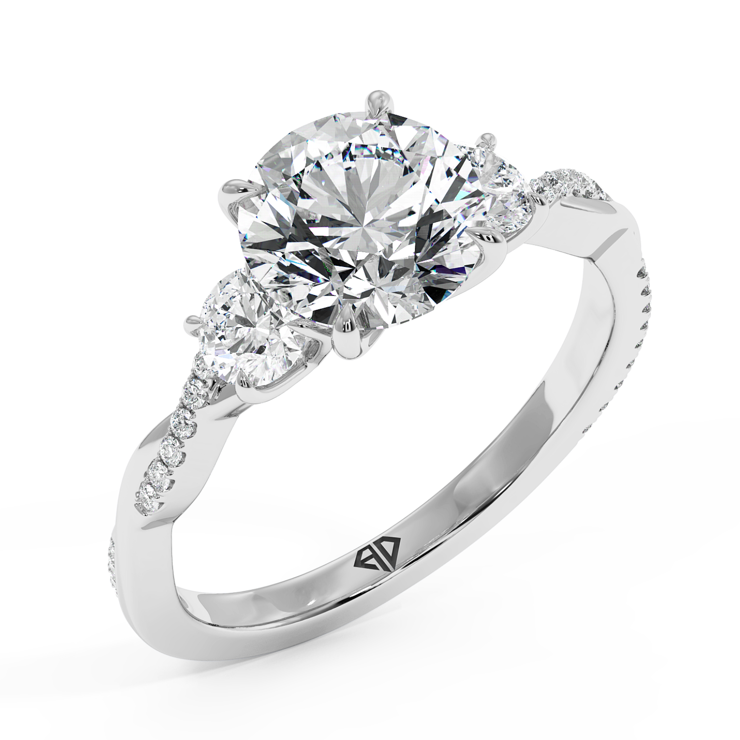 Platinum Posie Engagement Ring