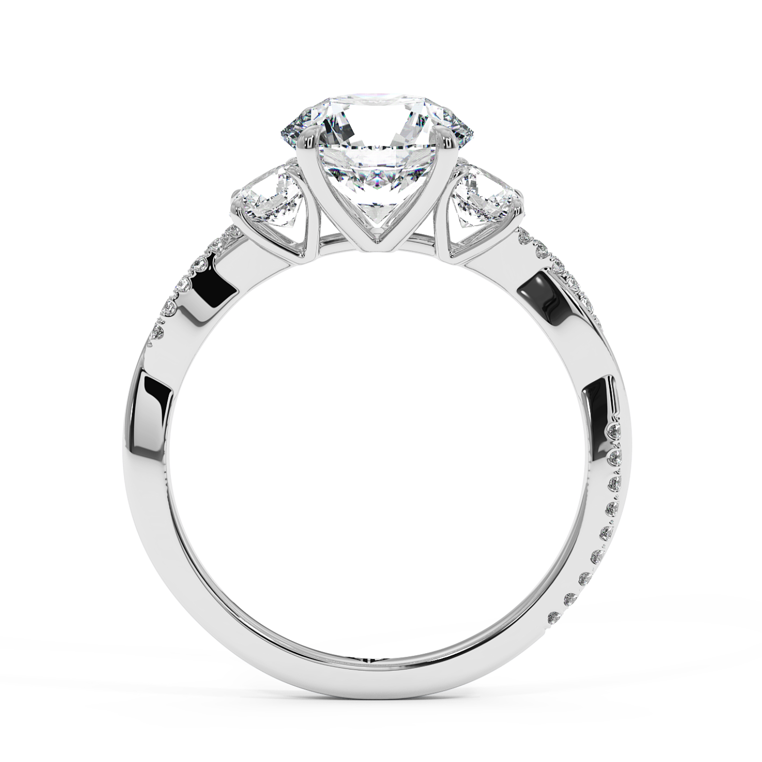 18K White Gold Posie Engagement Ring