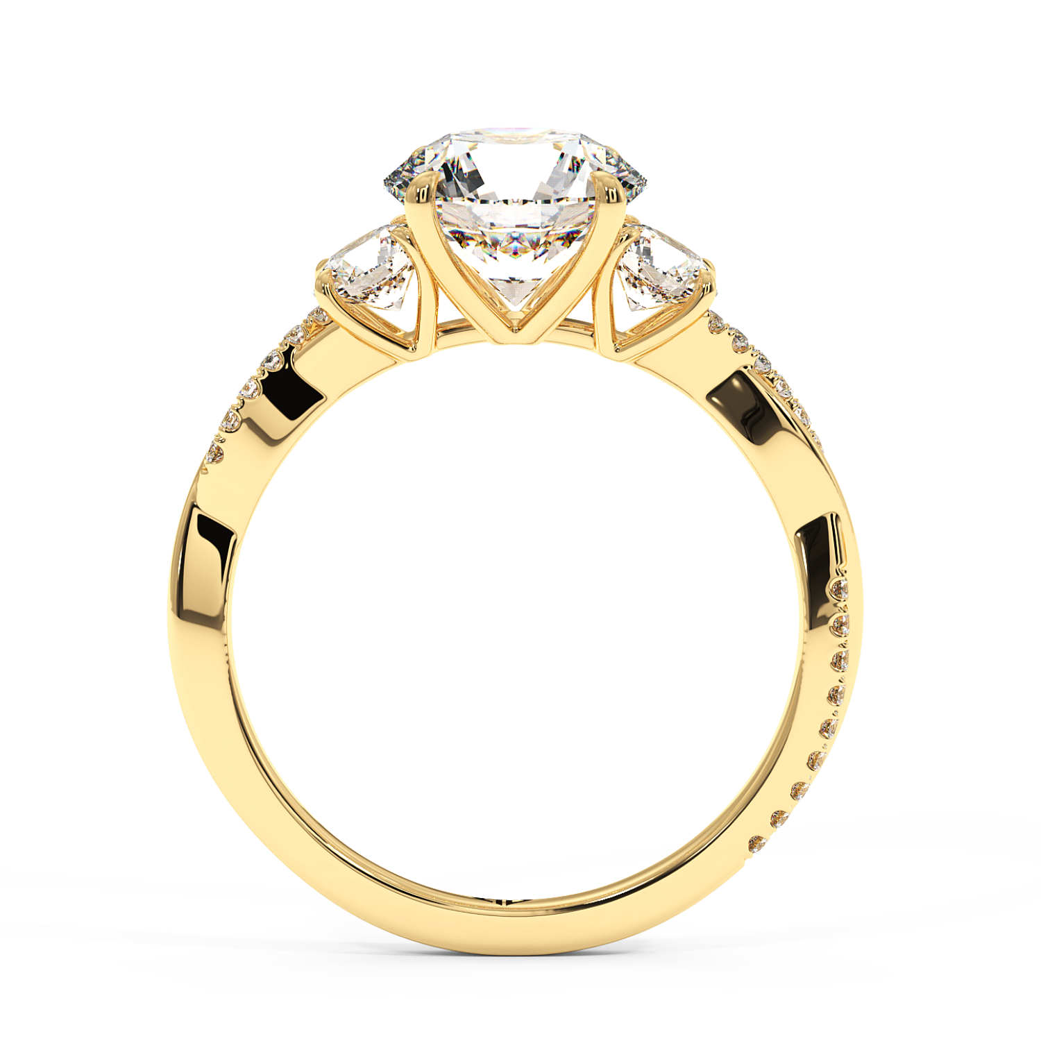 18K Yellow Gold Posie Engagement Ring