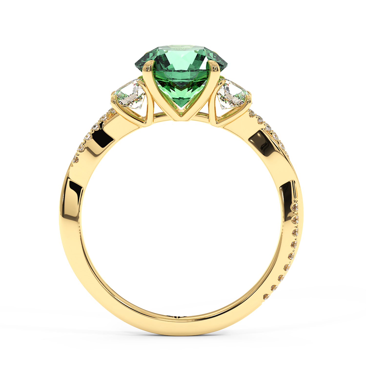 18K Yellow Gold Posie Engagement Ring