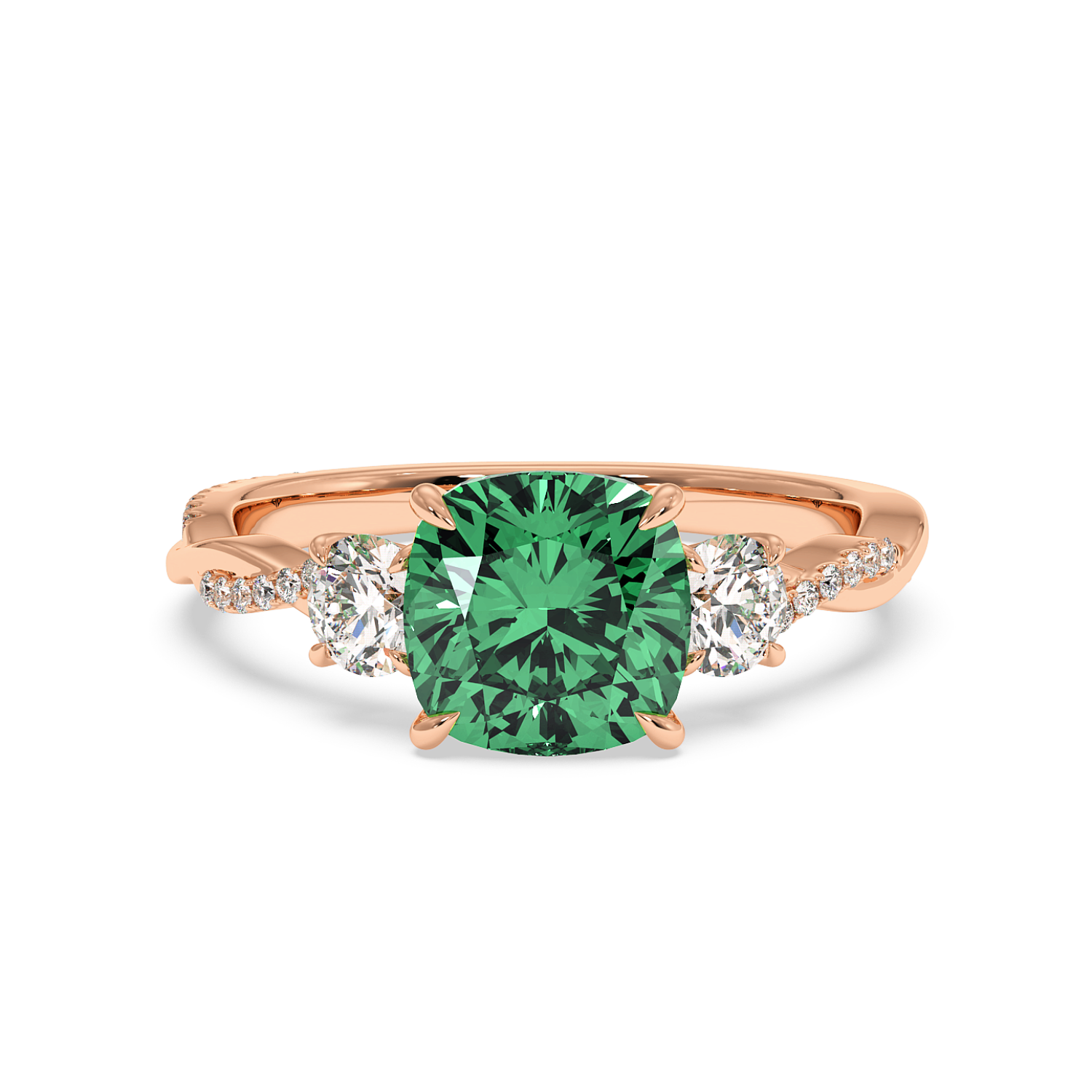 18K Rose Gold Posie Engagement Ring