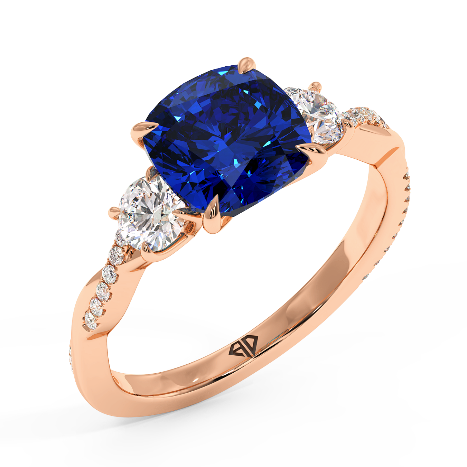 18K Rose Gold Posie Engagement Ring