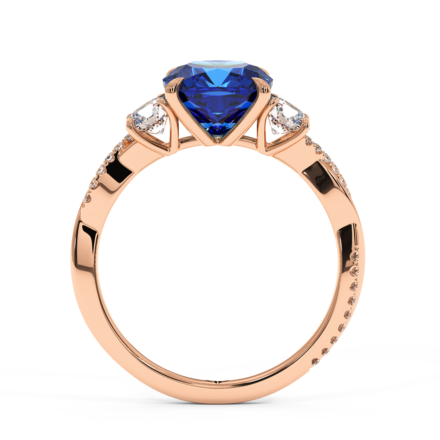 18K Rose Gold Posie Engagement Ring