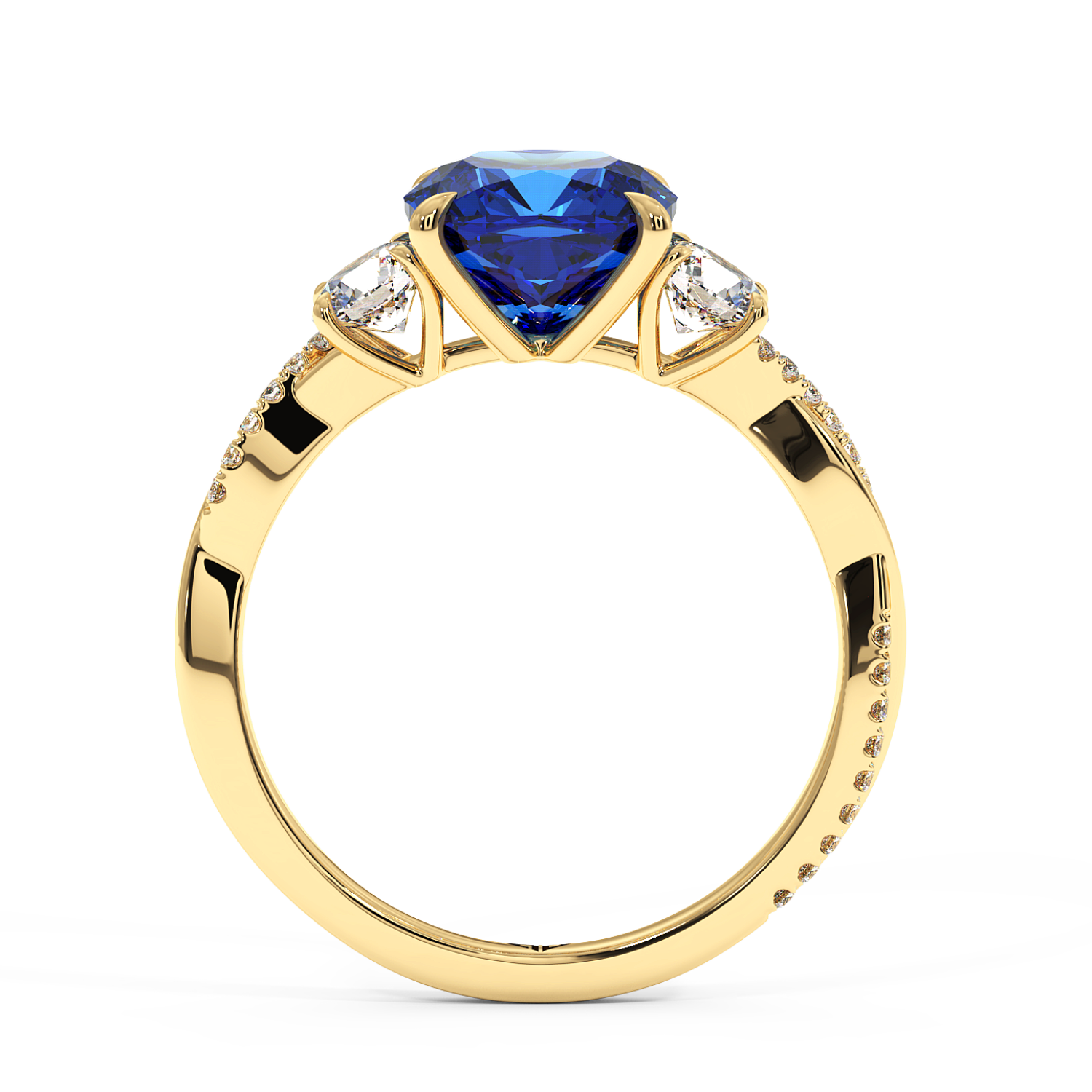 18K Yellow Gold Posie Engagement Ring