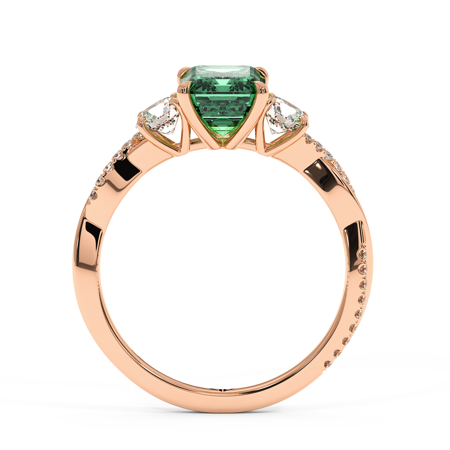 18K Rose Gold Posie Engagement Ring
