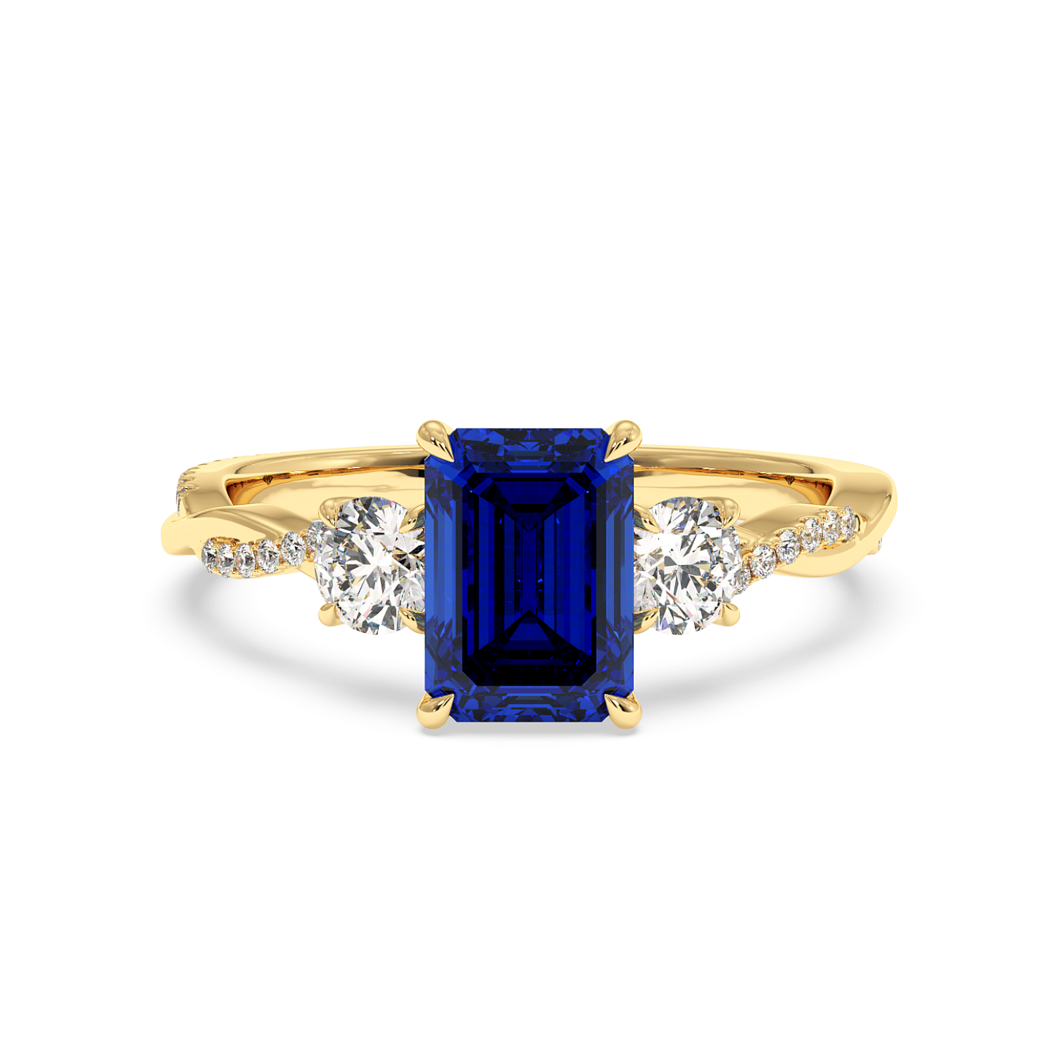 18K Yellow Gold Posie Engagement Ring