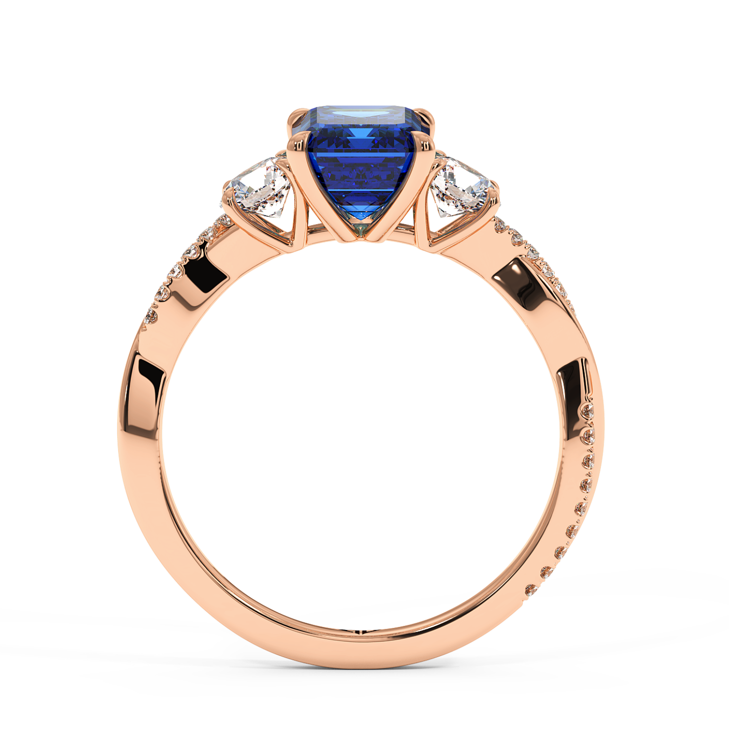 18K Rose Gold Posie Engagement Ring