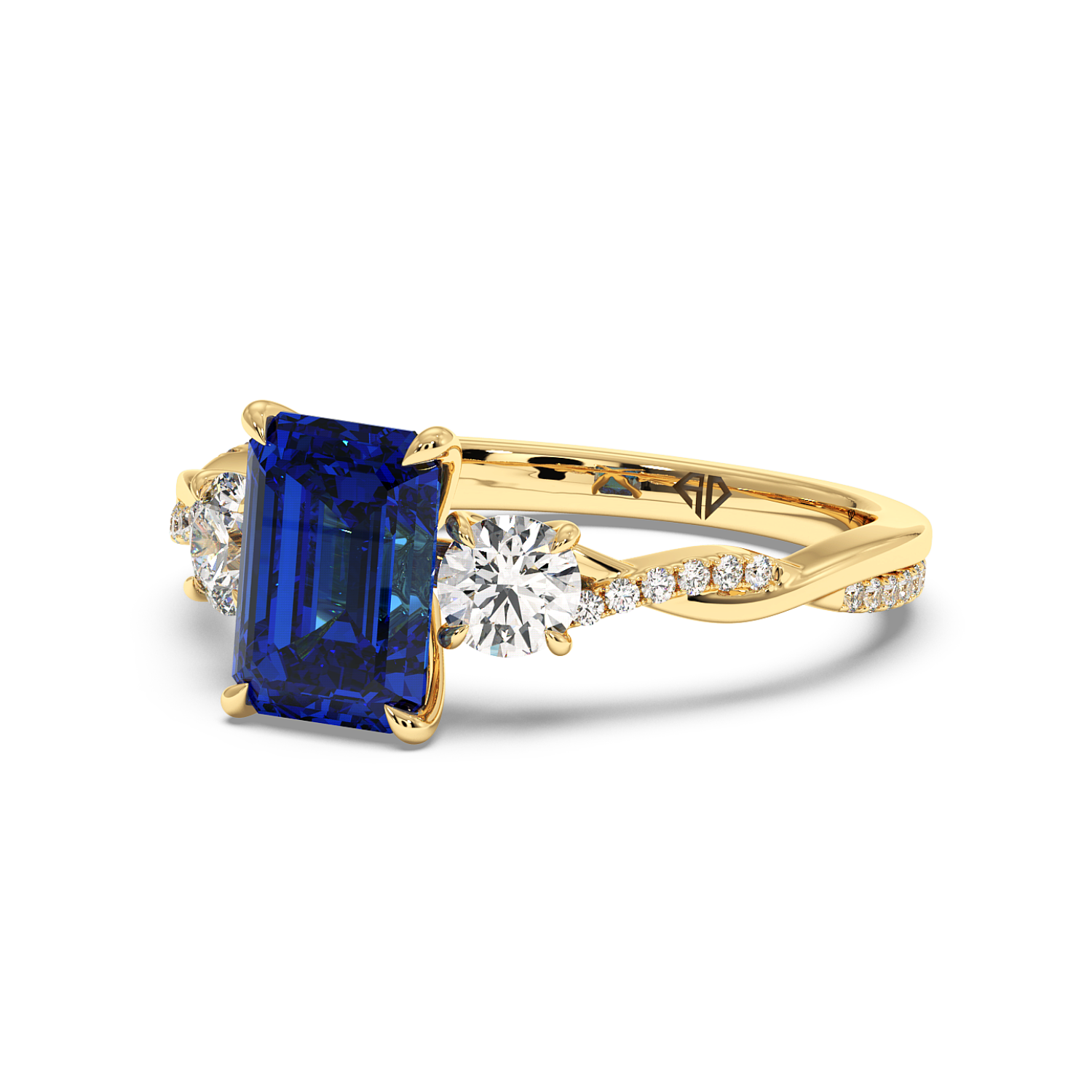 18K Yellow Gold Posie Engagement Ring