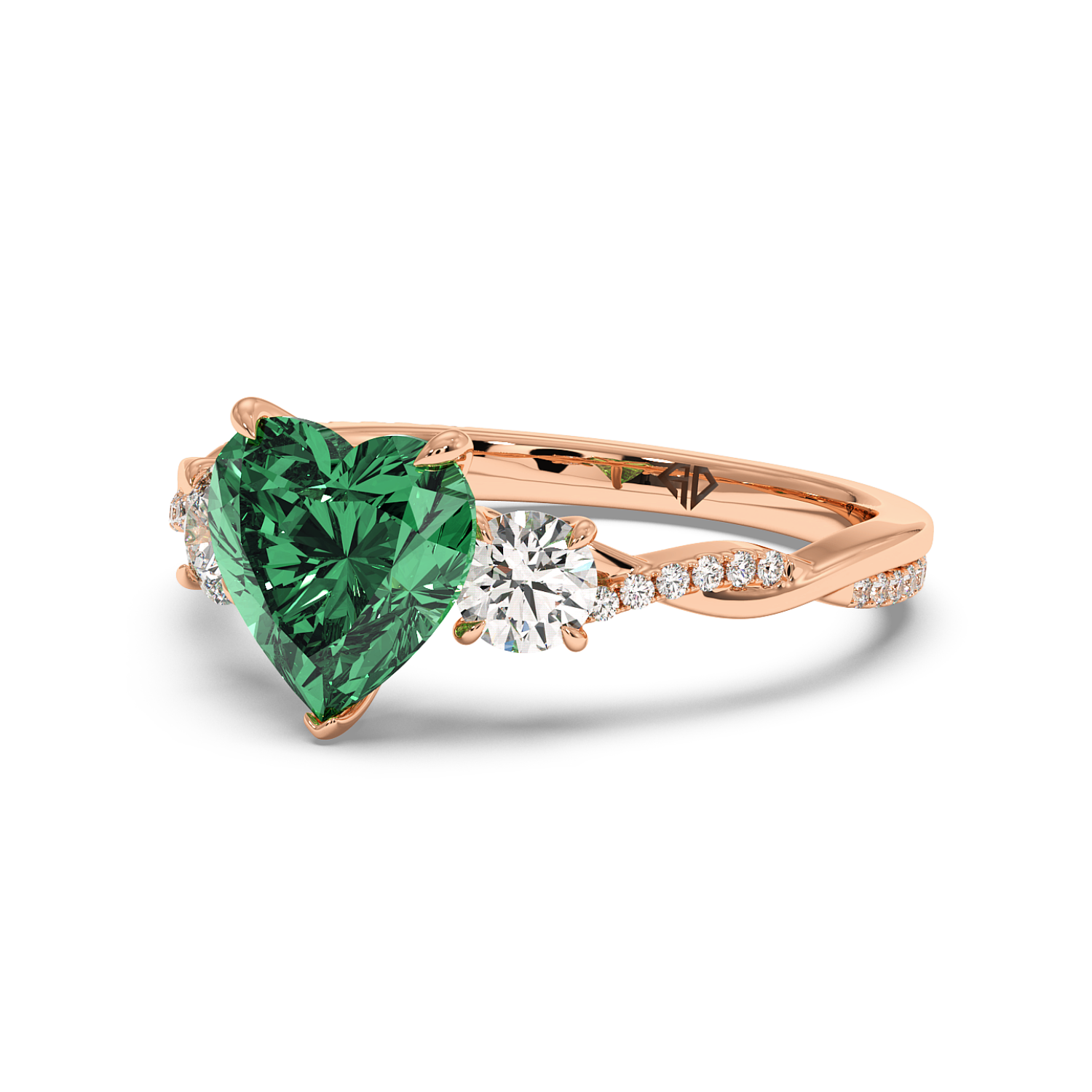 18K Rose Gold Posie Engagement Ring