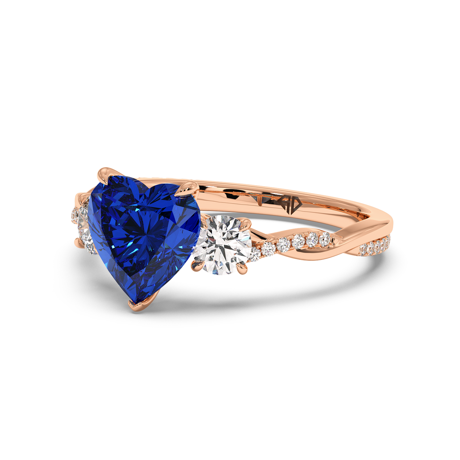 18K Rose Gold Posie Engagement Ring