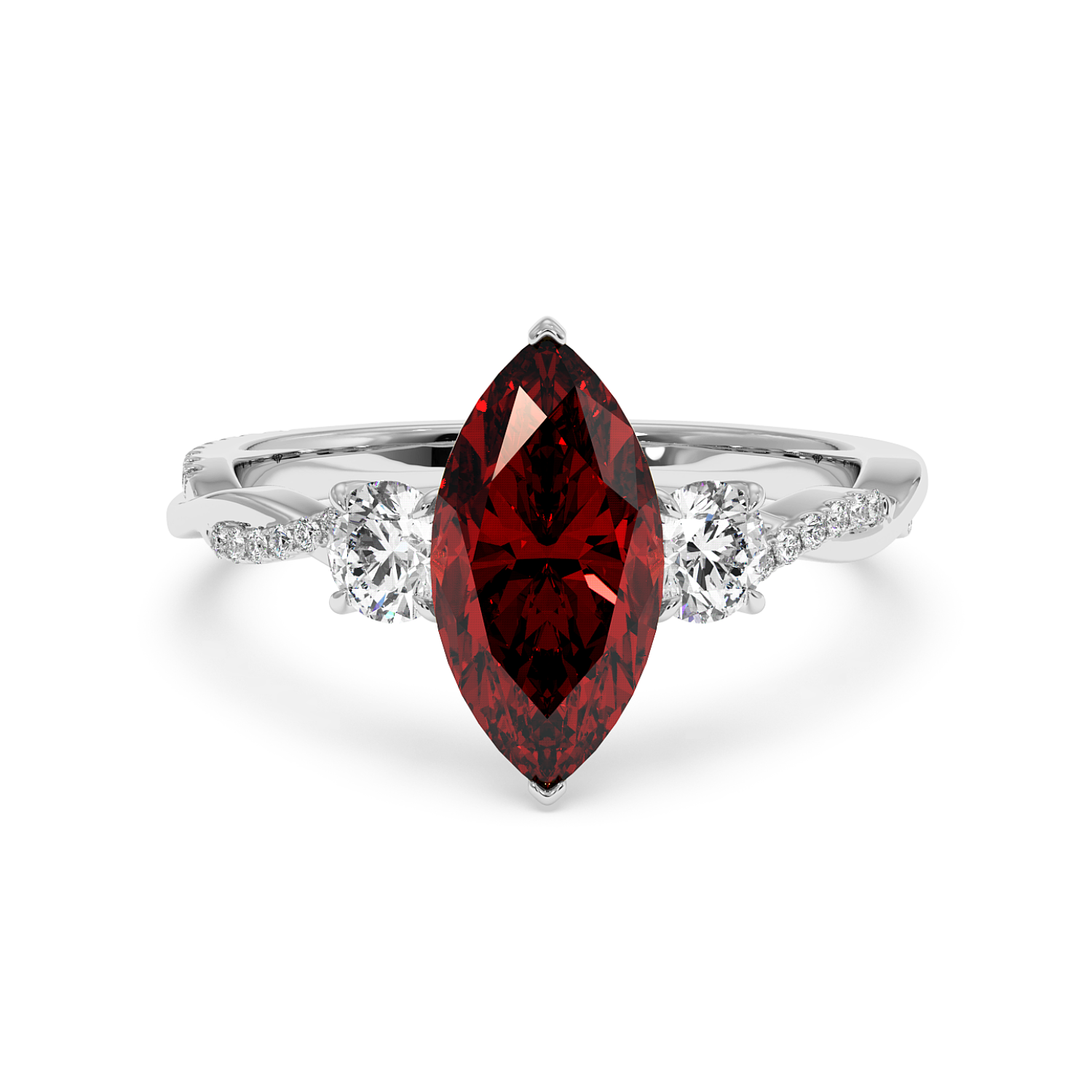 Platinum Posie Engagement Ring