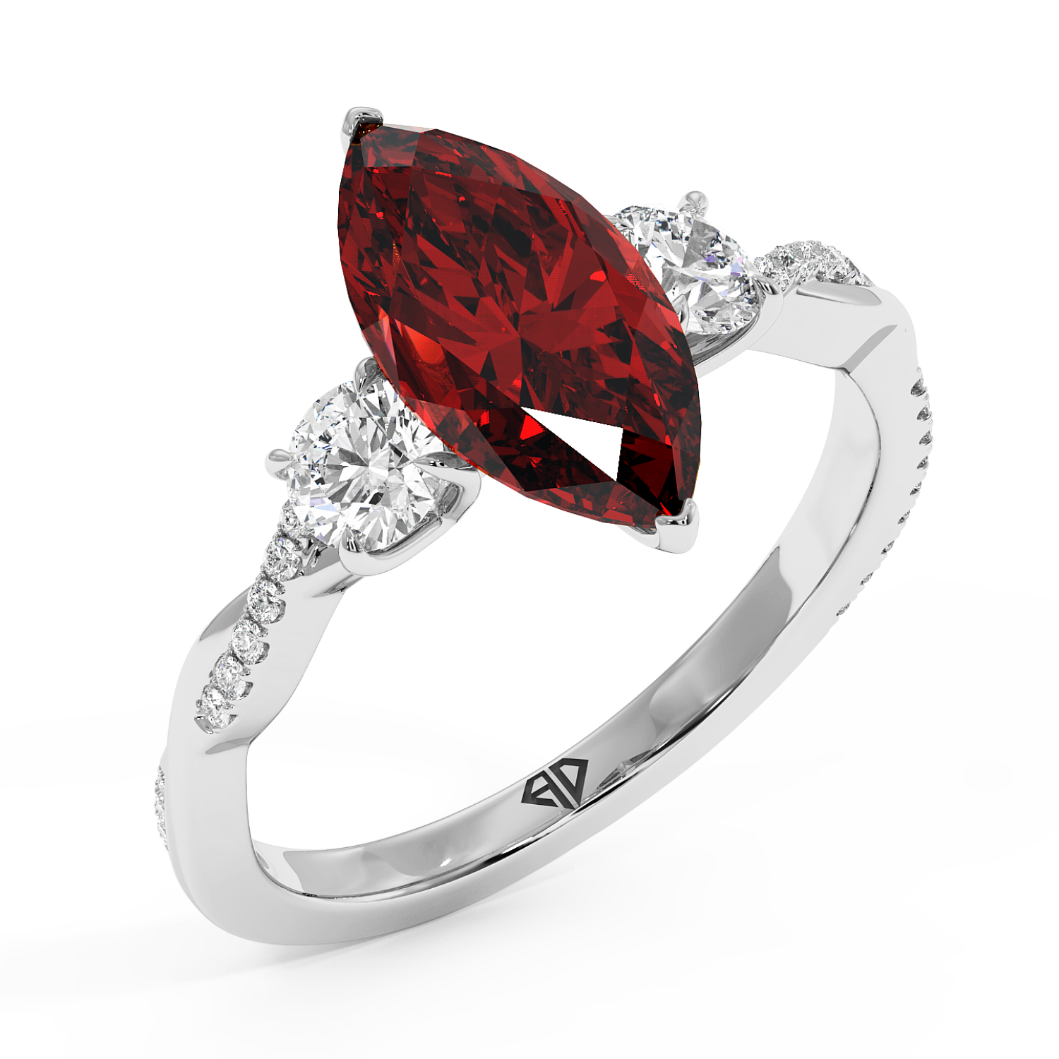 Platinum Posie Engagement Ring