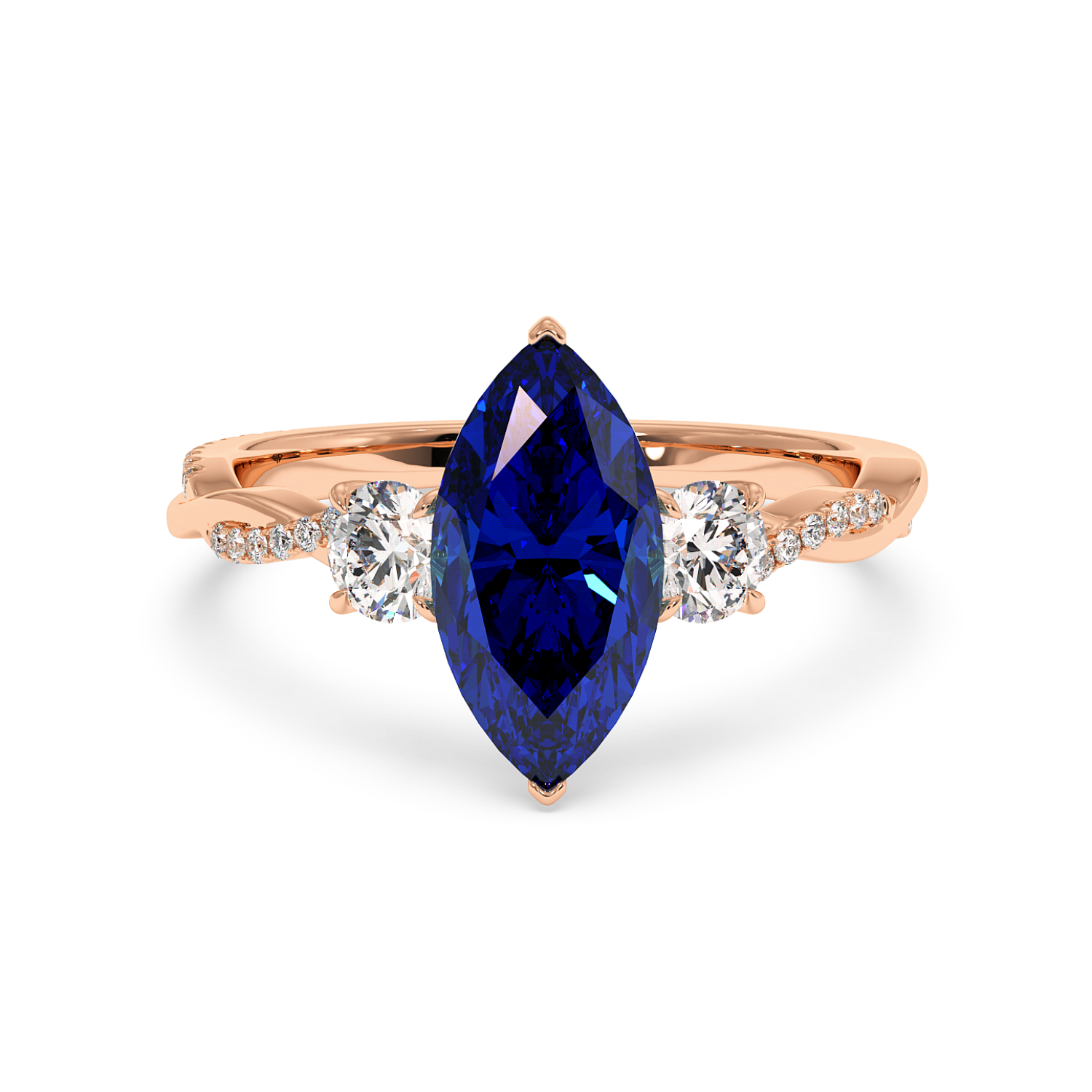 18K Rose Gold Posie Engagement Ring