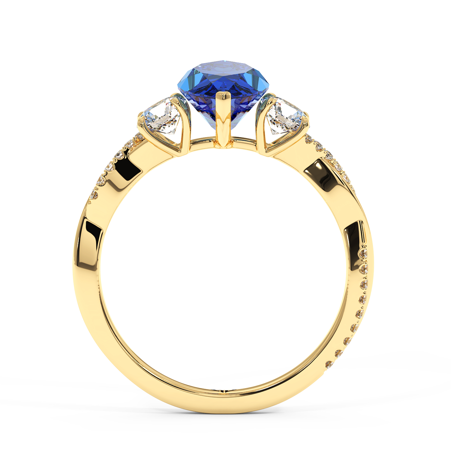 18K Yellow Gold Posie Engagement Ring