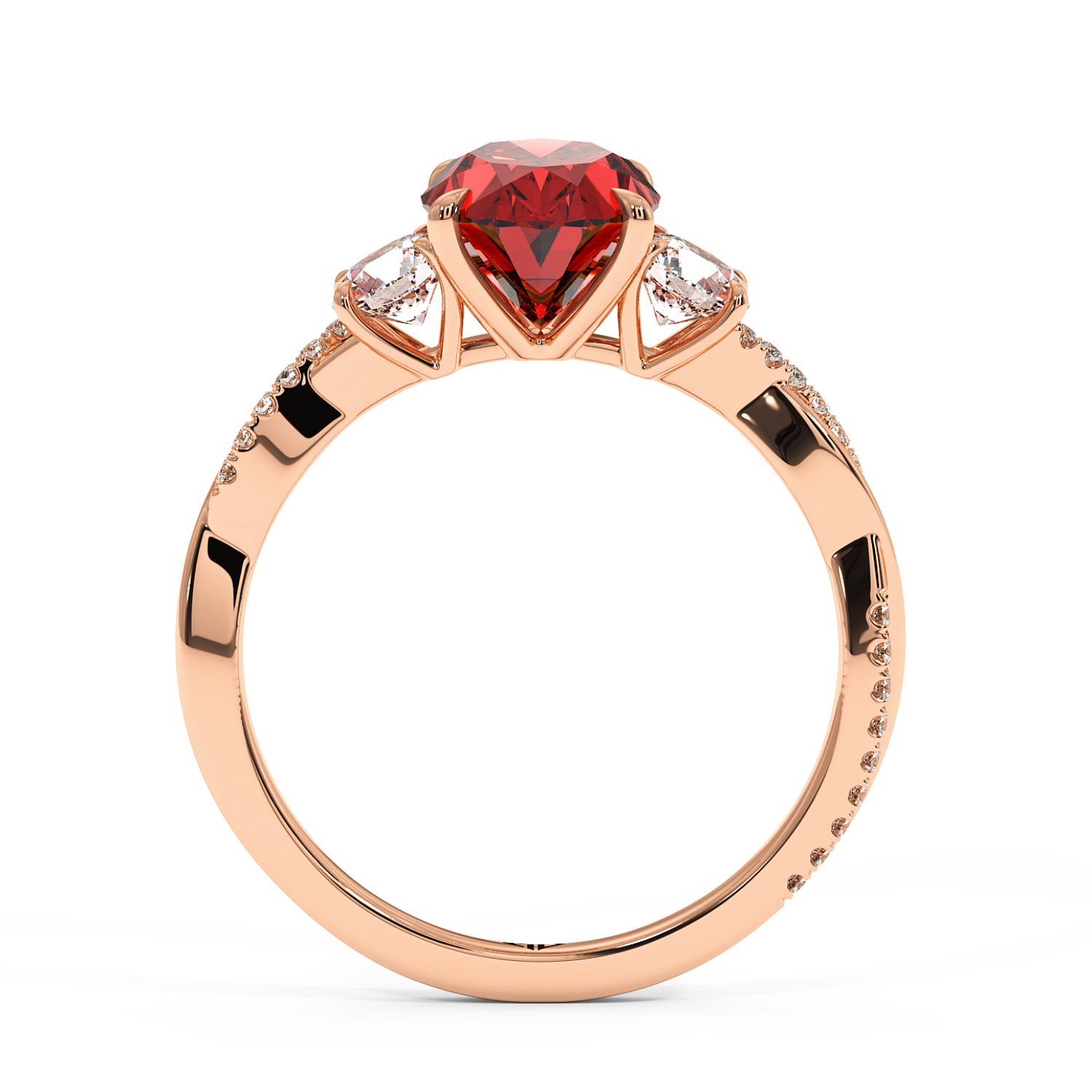 18K Rose Gold Posie Engagement Ring