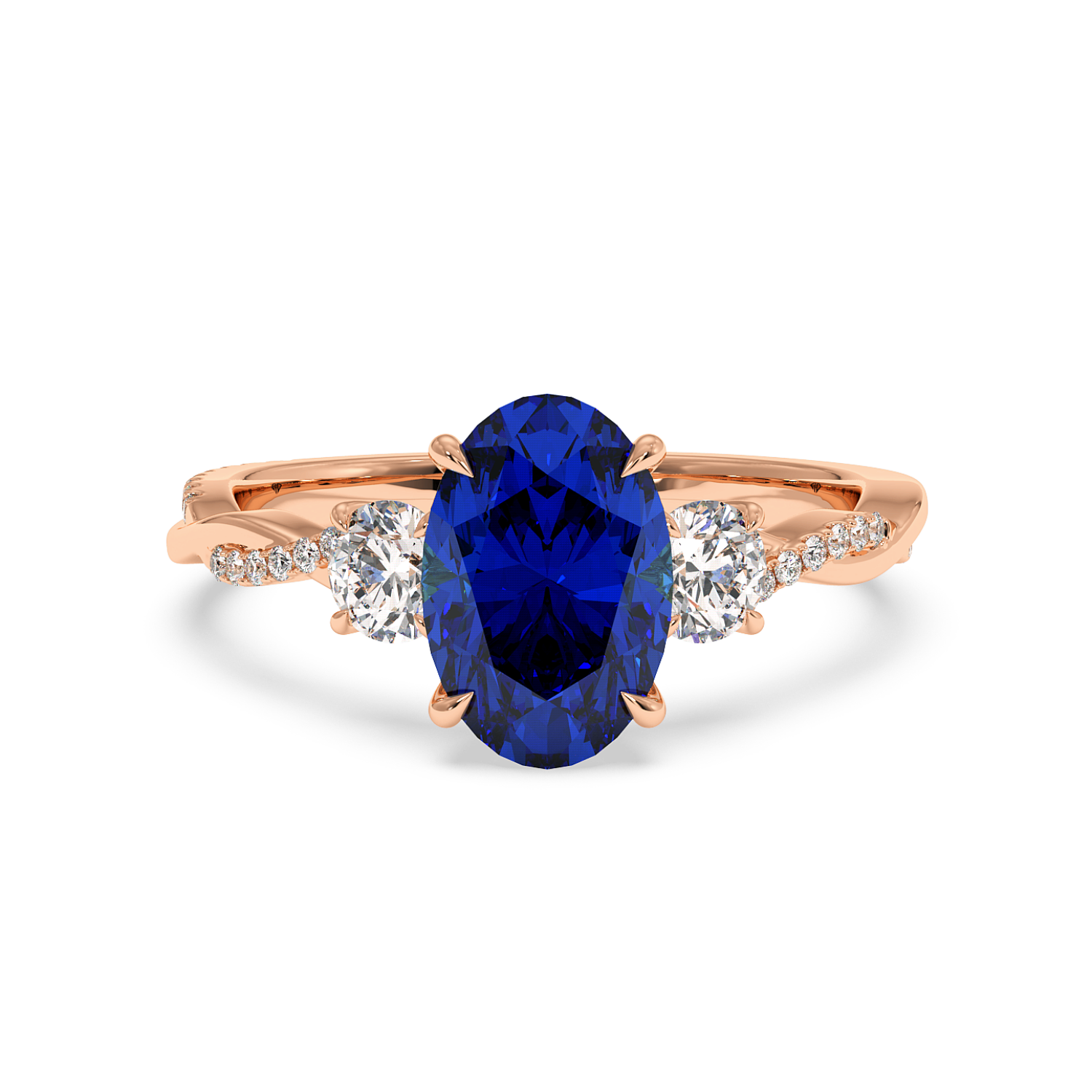 18K Rose Gold Posie Engagement Ring