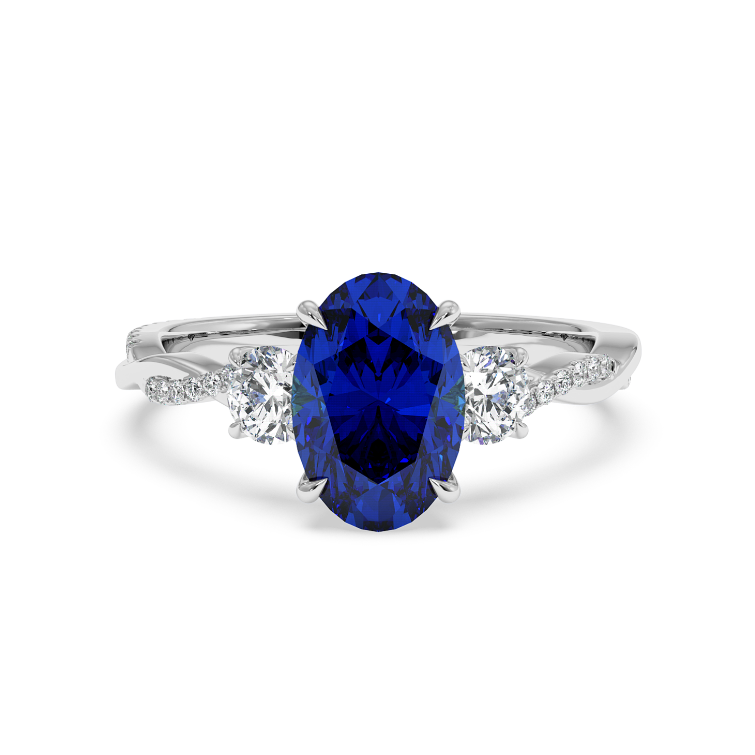 18K White Gold Posie Engagement Ring