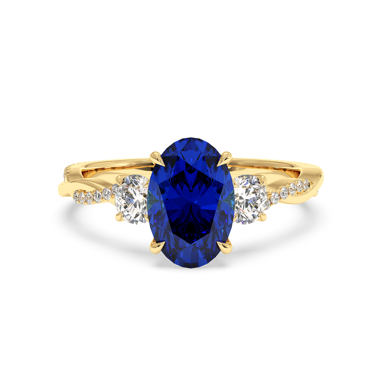 18K Yellow Gold Posie Engagement Ring