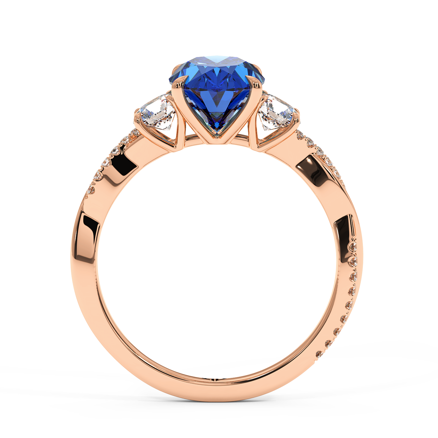 18K Rose Gold Posie Engagement Ring