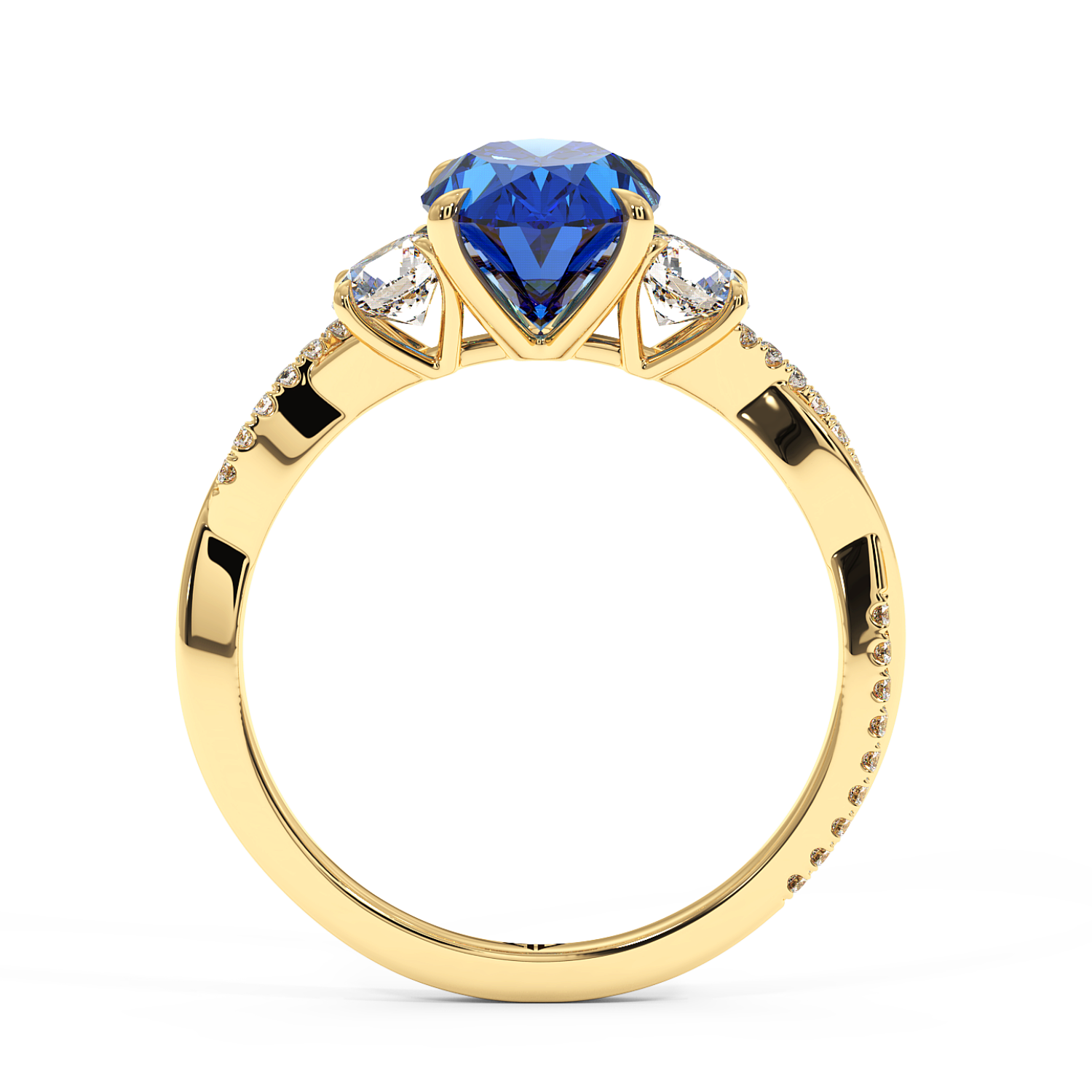 18K Yellow Gold Posie Engagement Ring