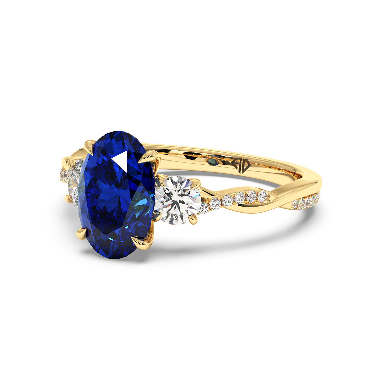 18K Yellow Gold Posie Engagement Ring