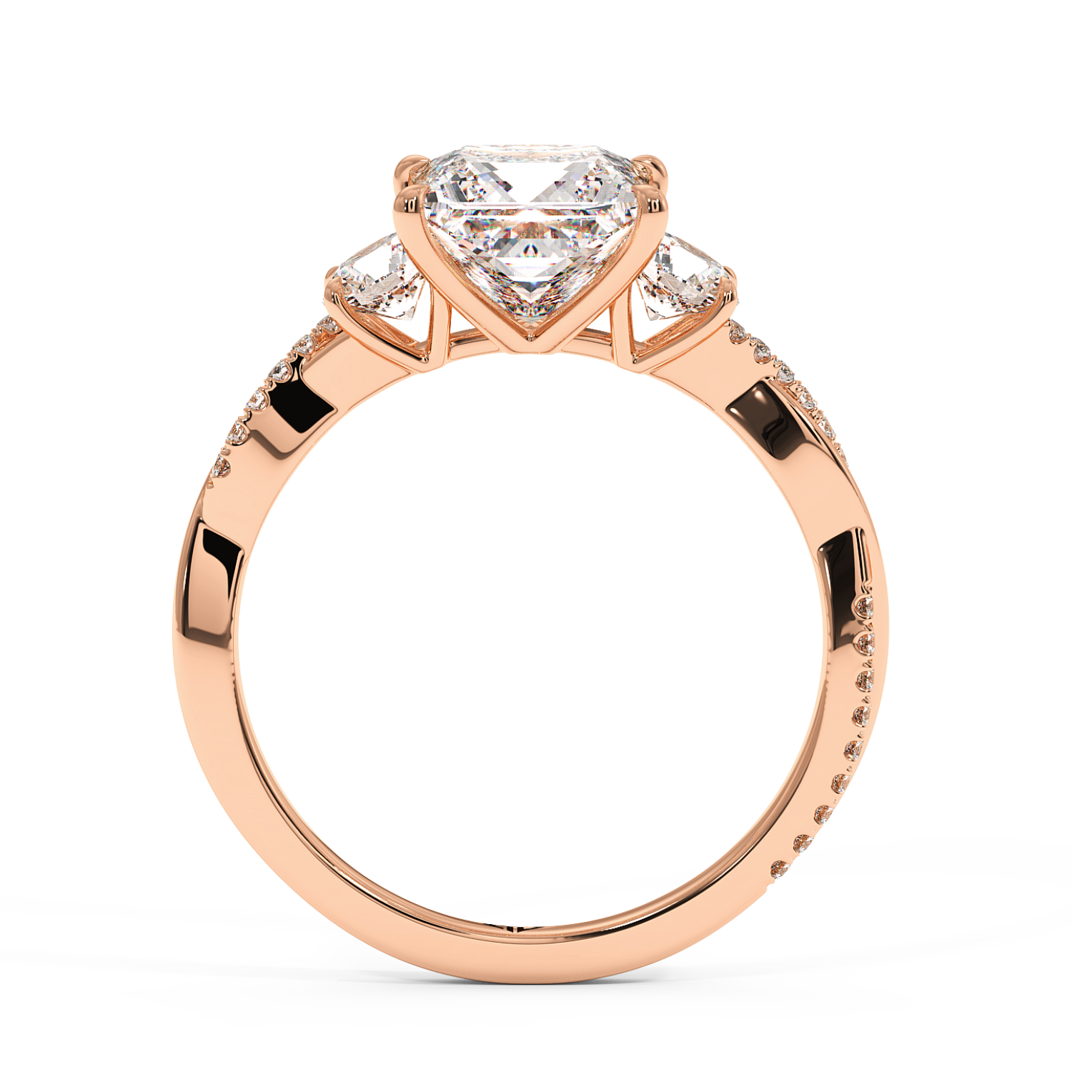 18K Rose Gold Posie Engagement Ring