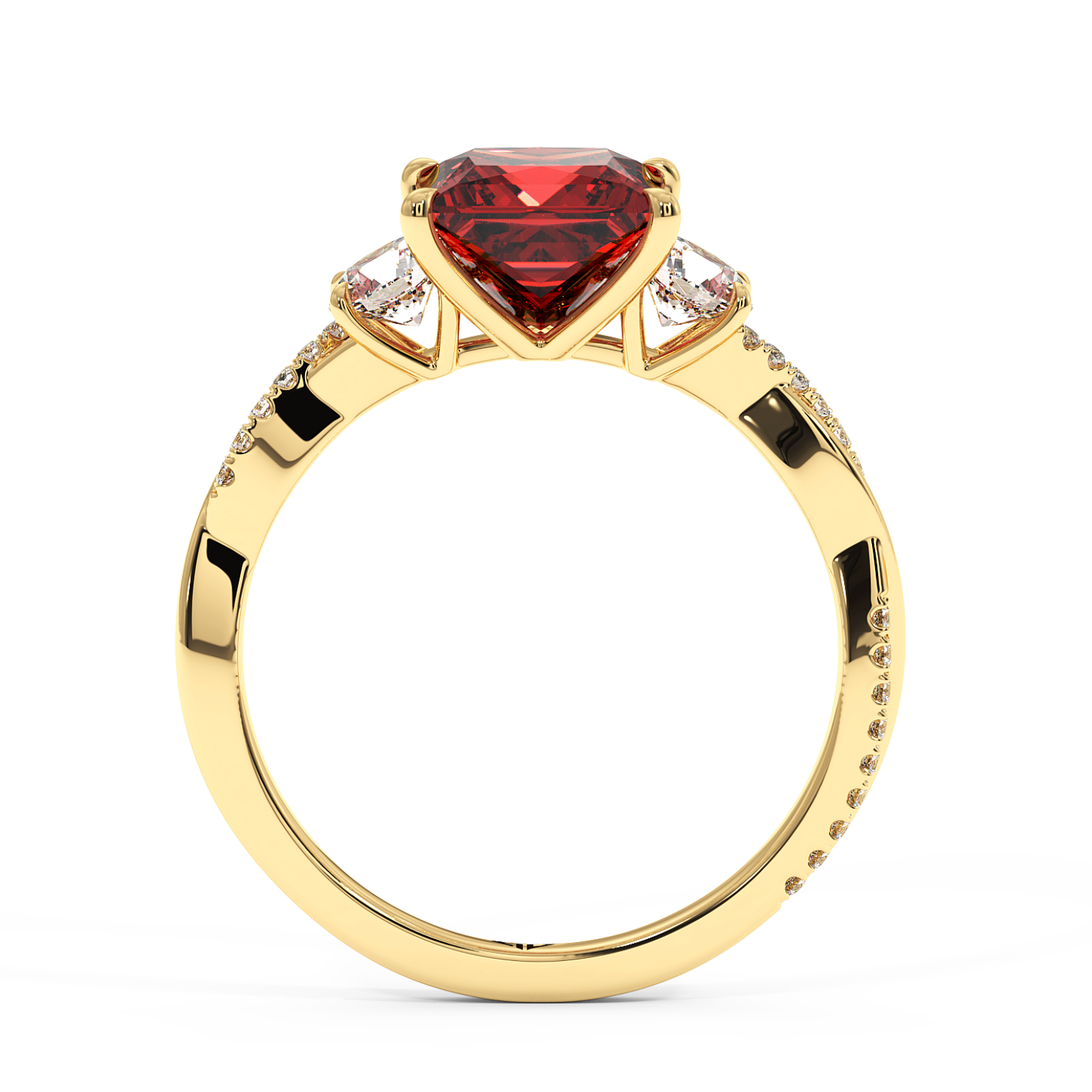 18K Yellow Gold Posie Engagement Ring