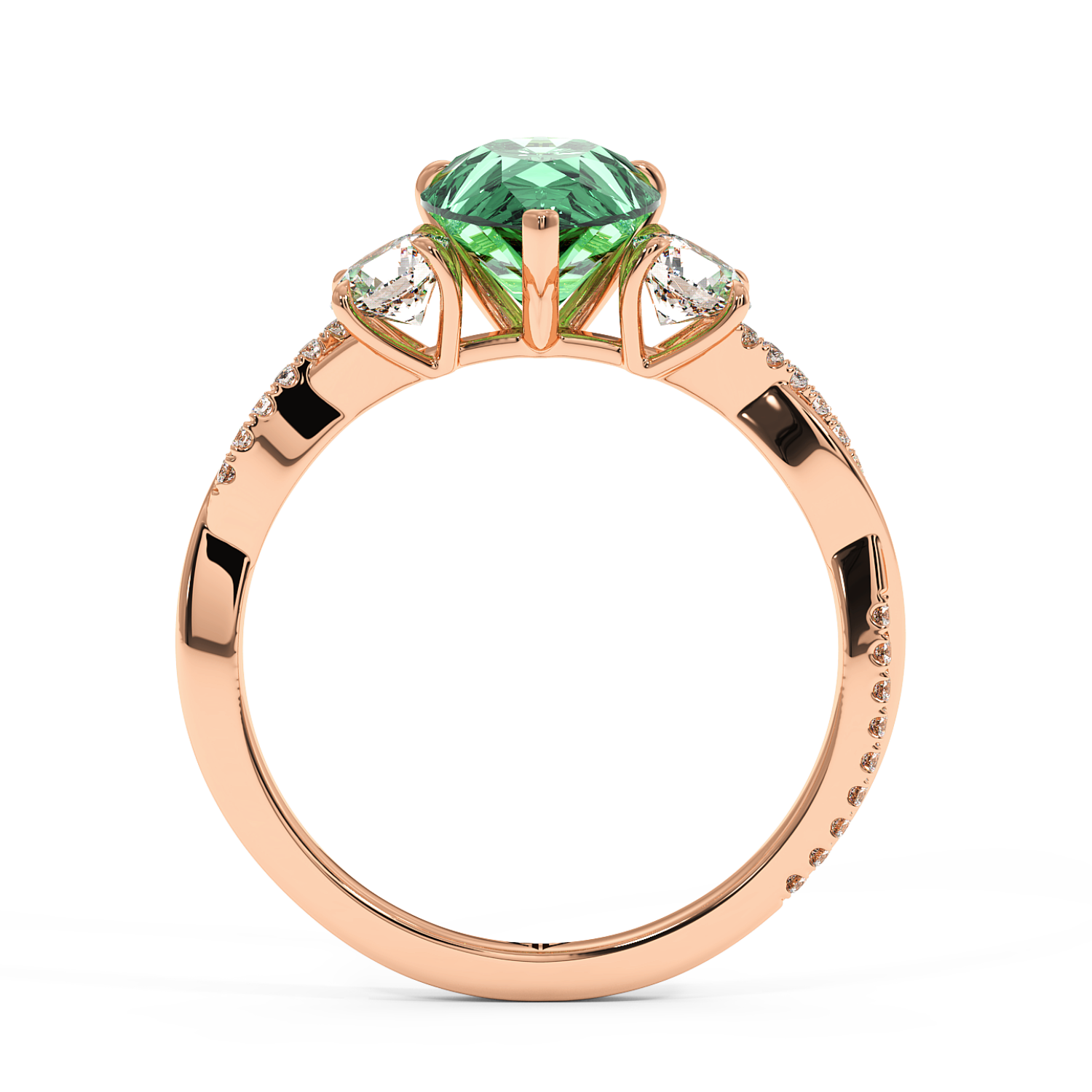 18K Rose Gold Posie Engagement Ring