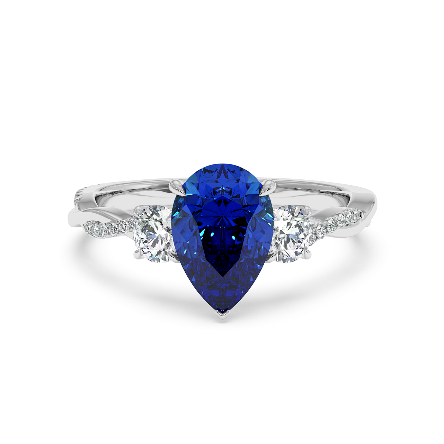 18K White Gold Posie Engagement Ring