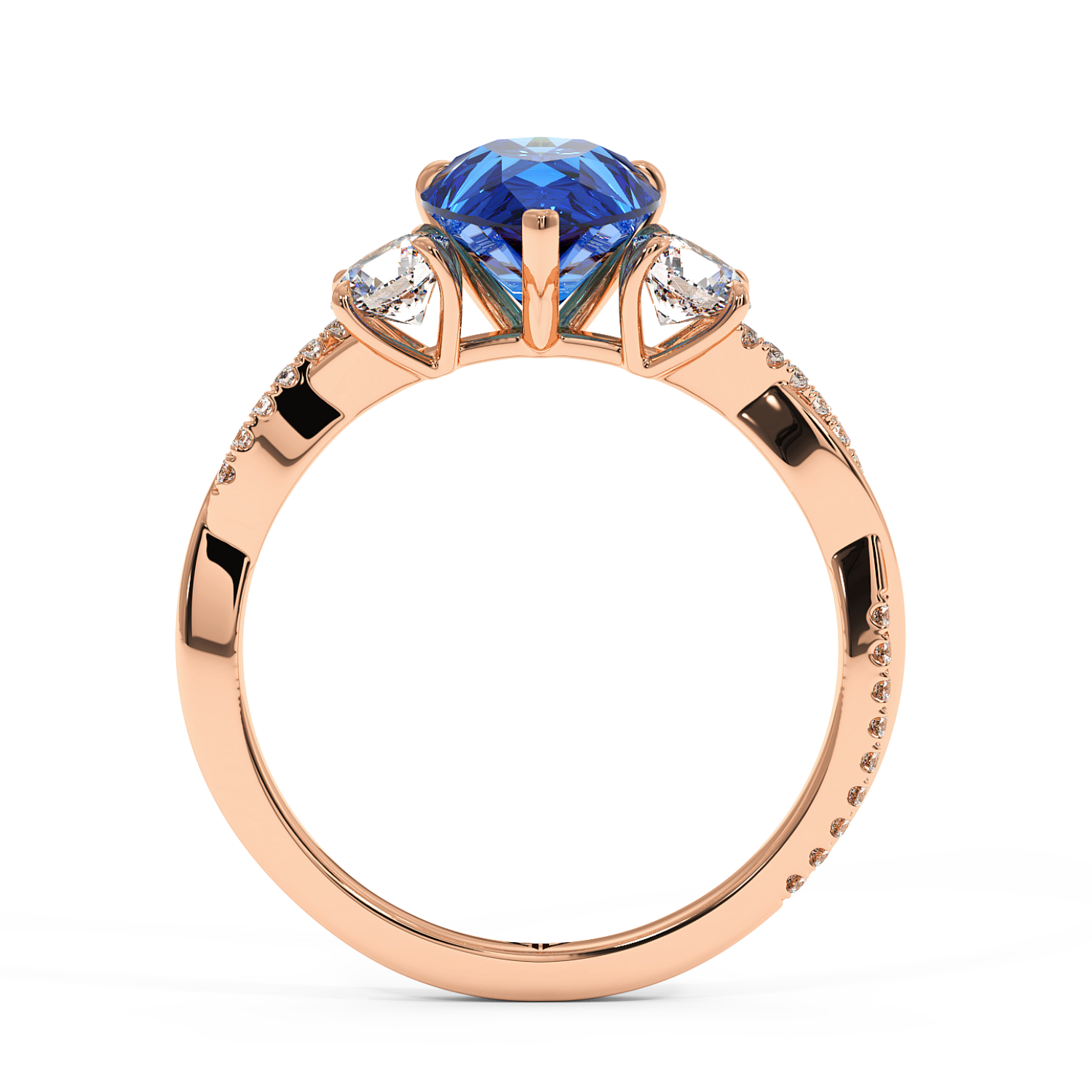 18K Rose Gold Posie Engagement Ring