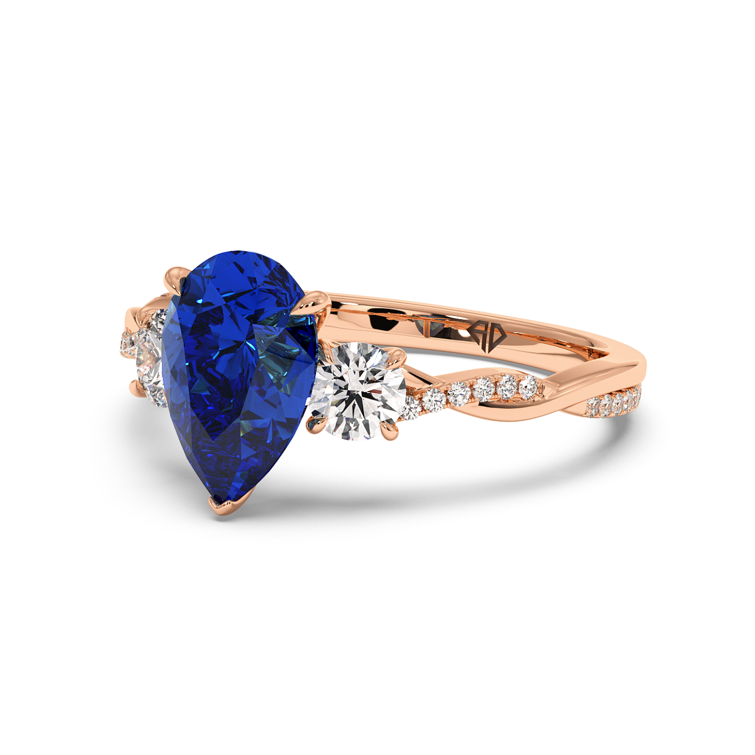 18K Rose Gold Posie Engagement Ring