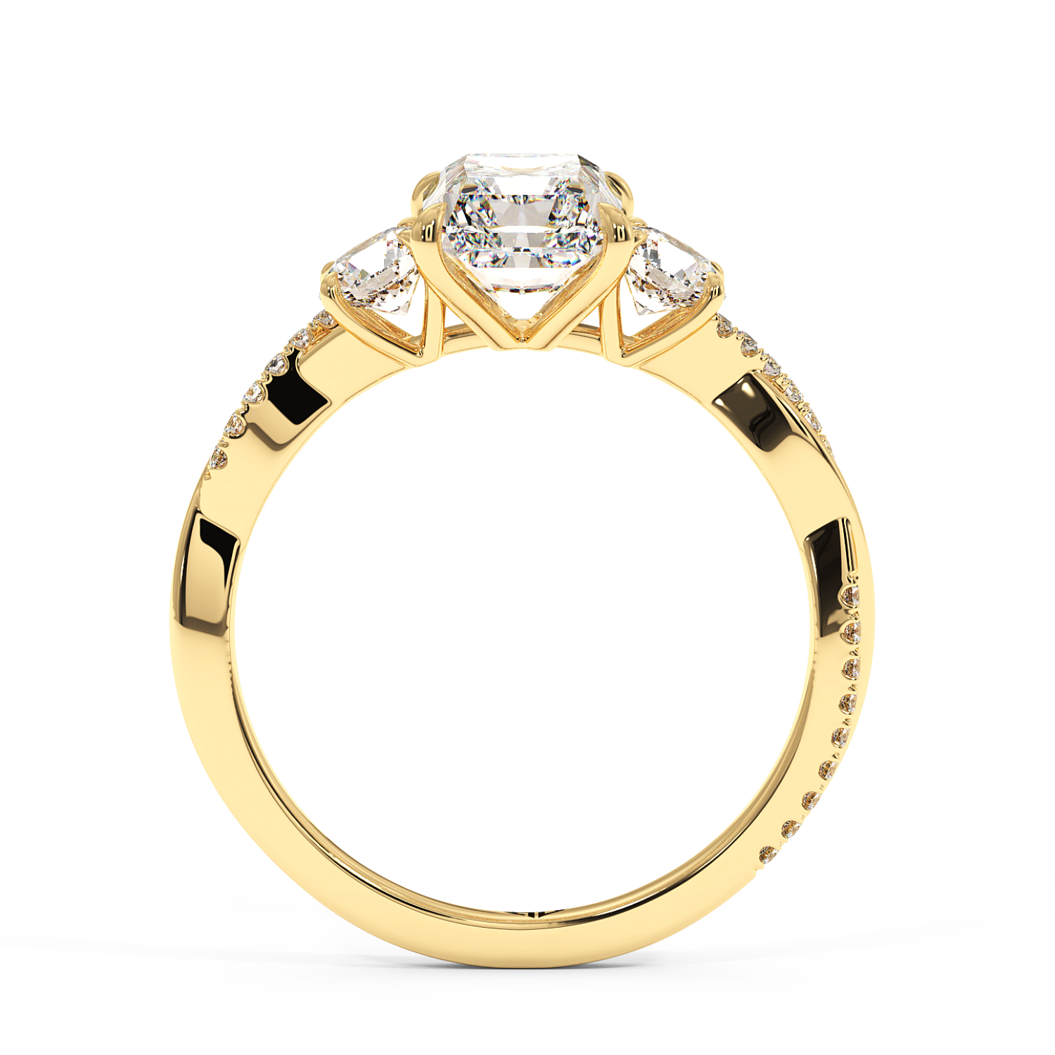 18K Yellow Gold Posie Engagement Ring