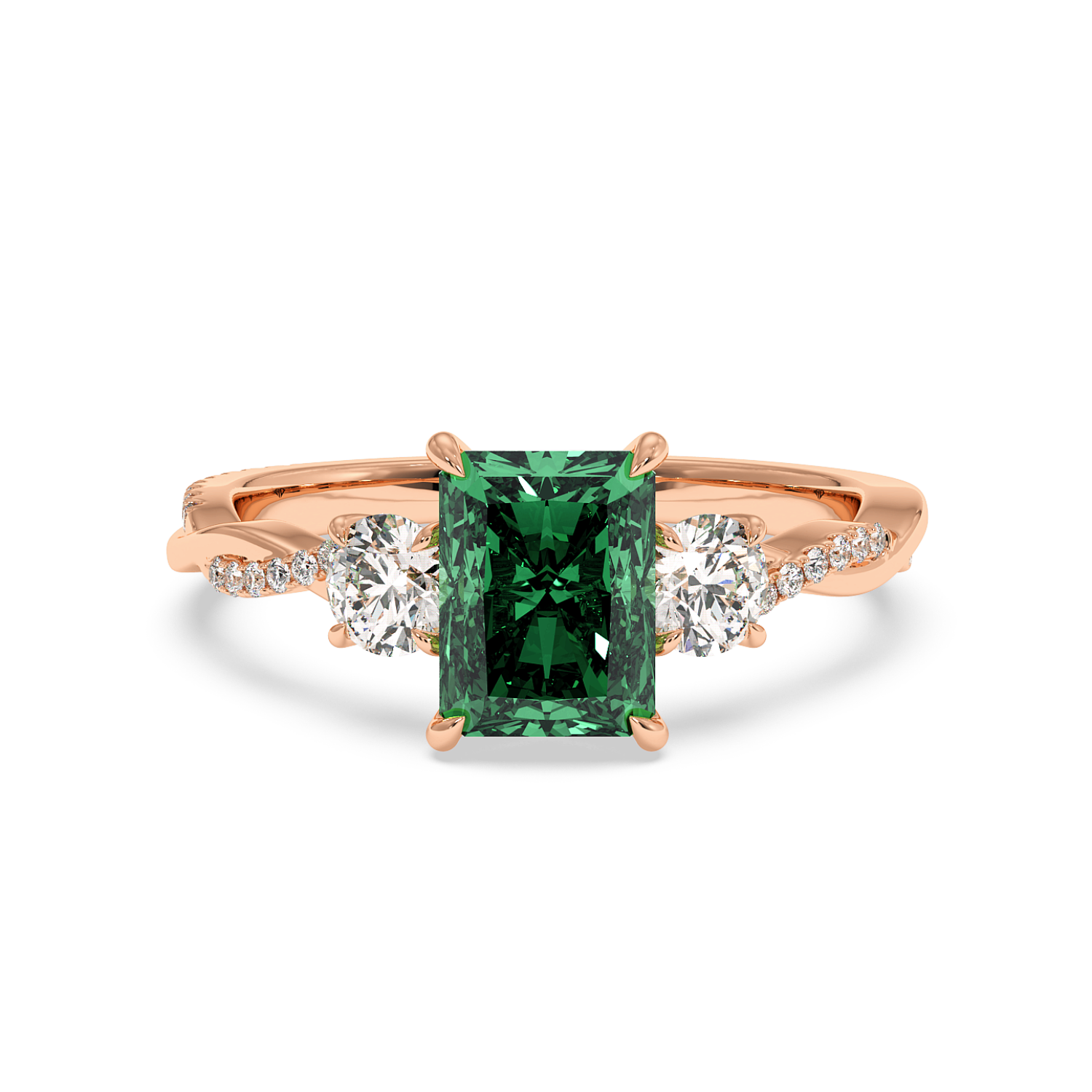 18K Rose Gold Posie Engagement Ring