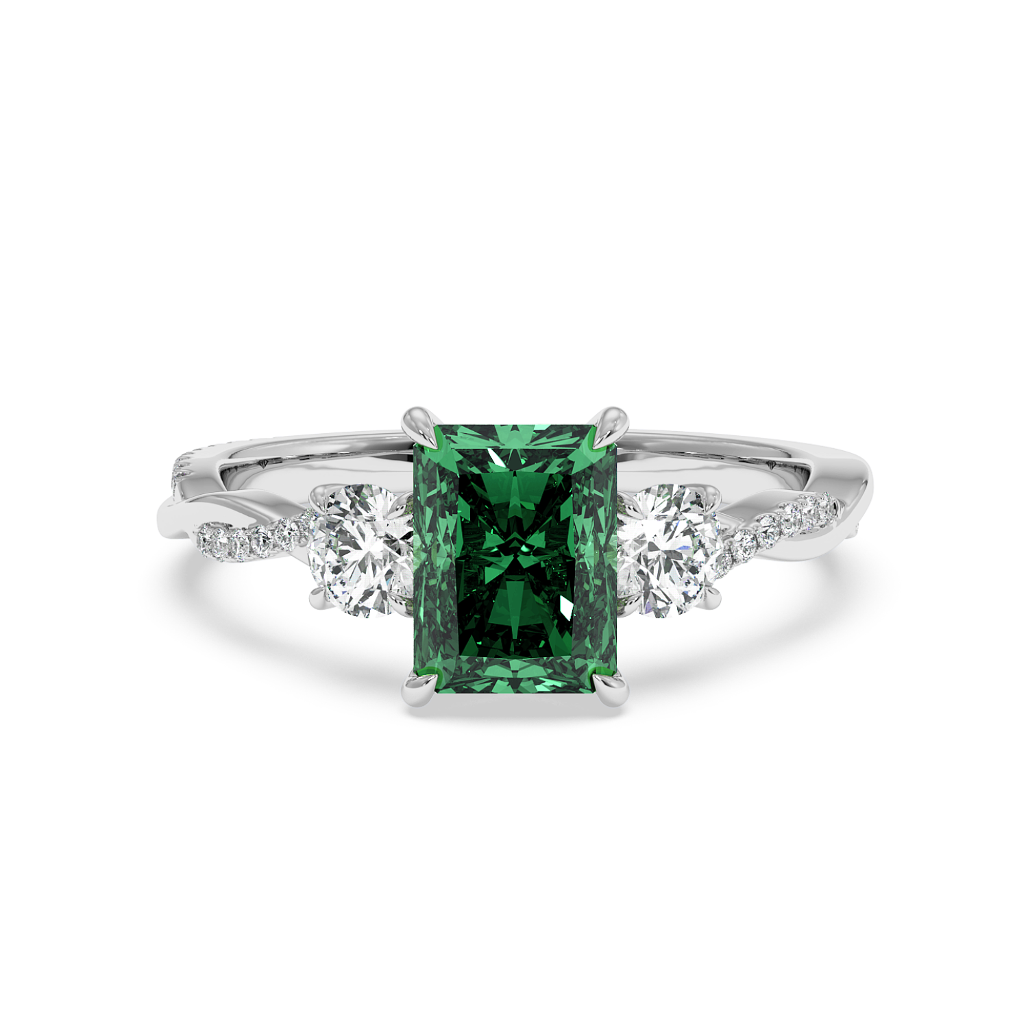 18K White Gold Posie Engagement Ring