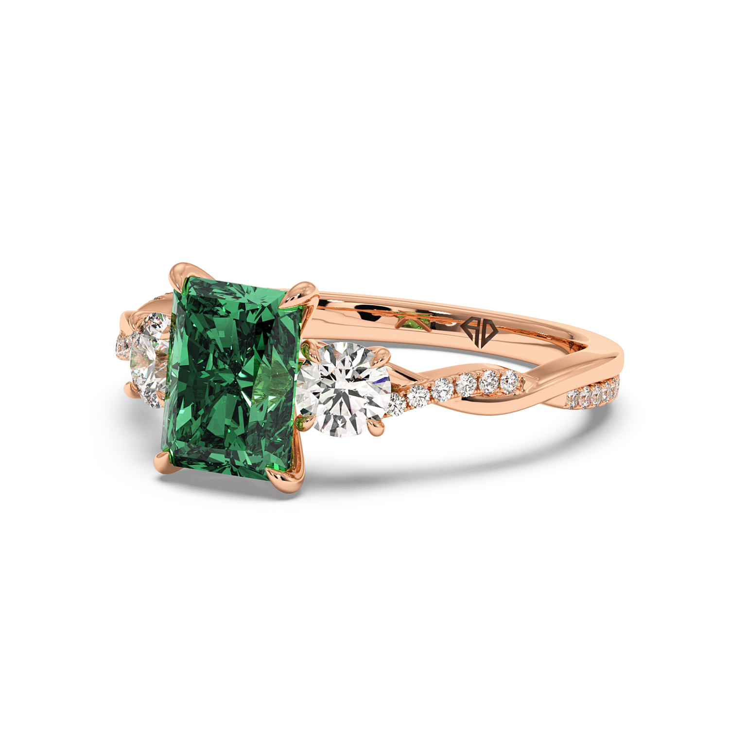 18K Rose Gold Posie Engagement Ring