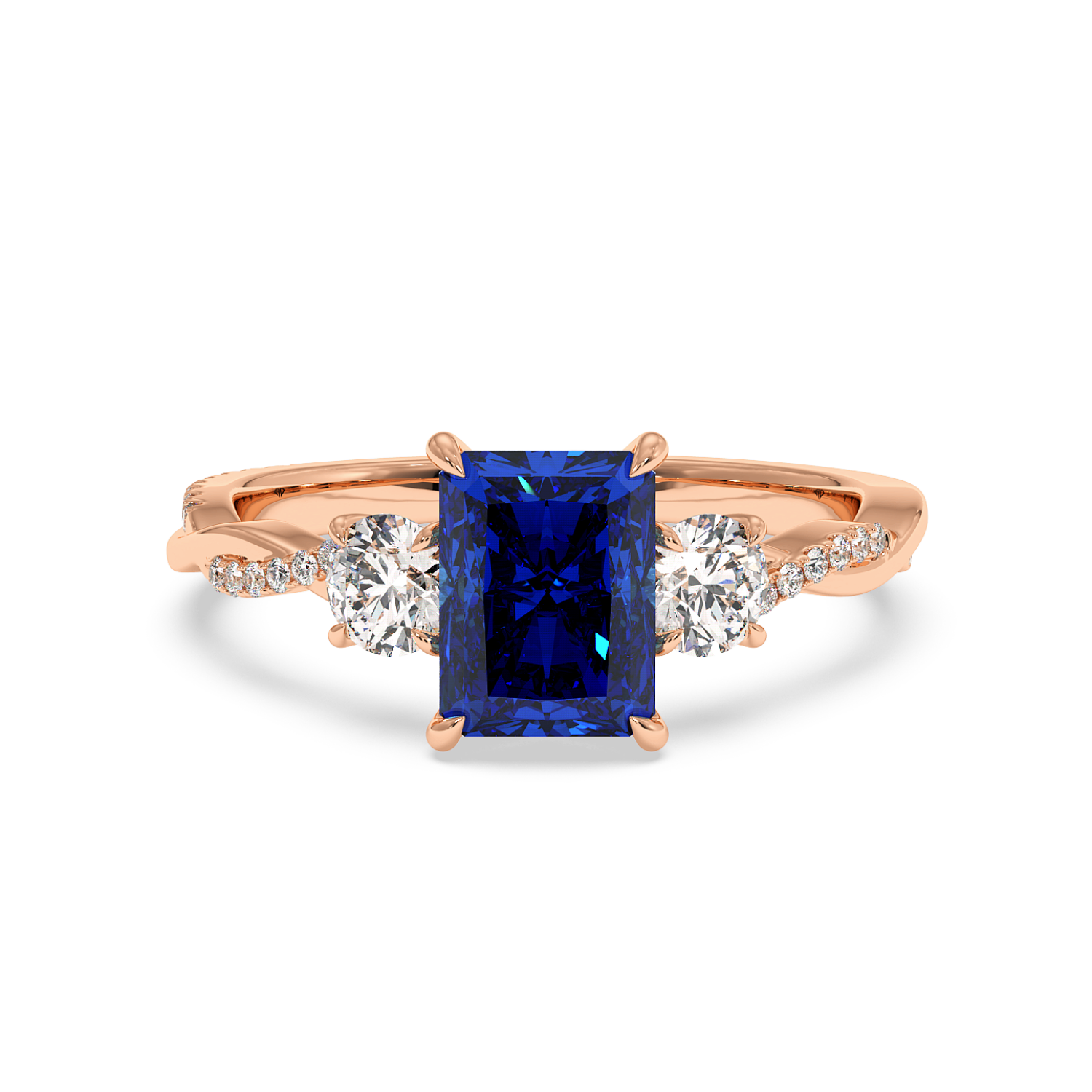 18K Rose Gold Posie Engagement Ring