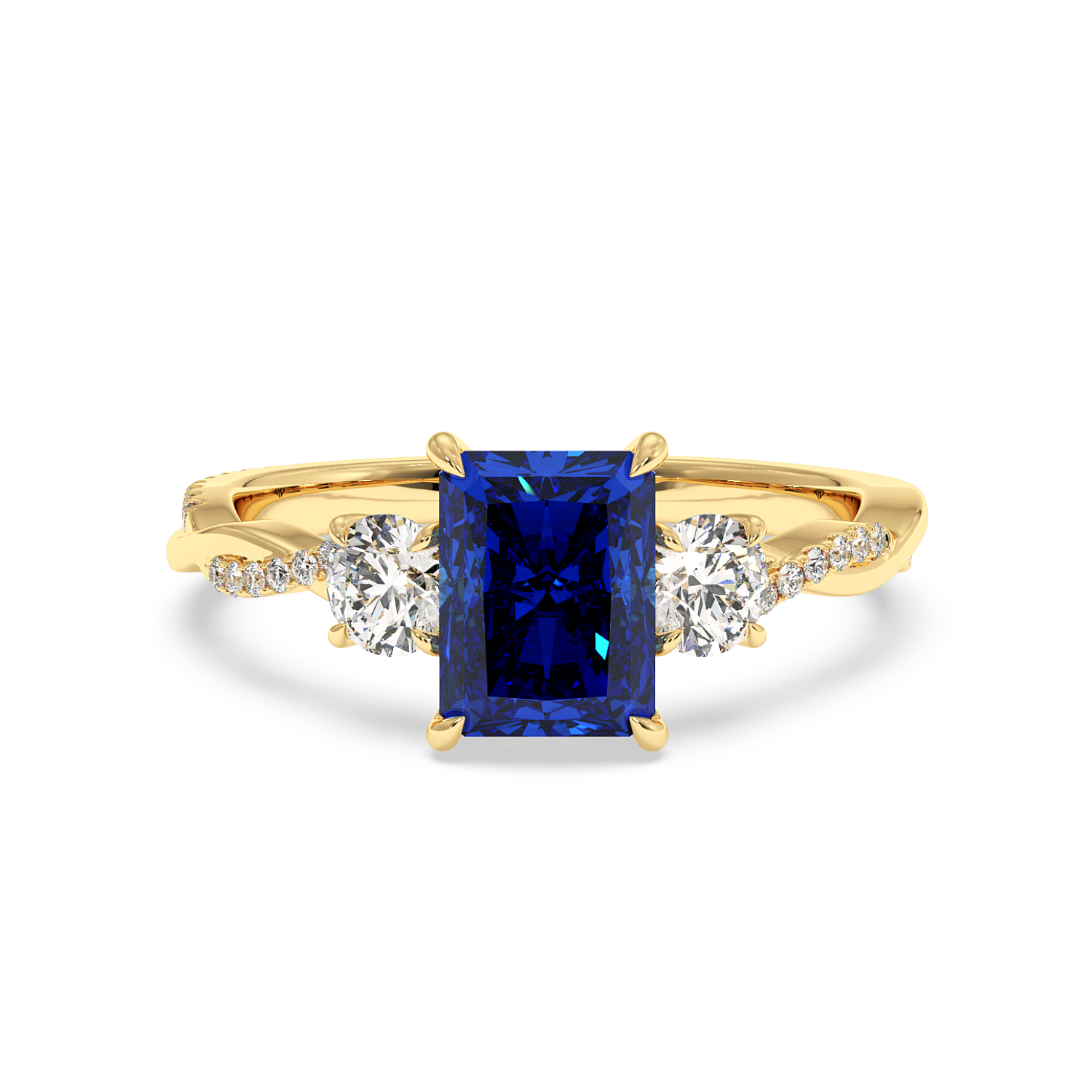 18K Yellow Gold Posie Engagement Ring