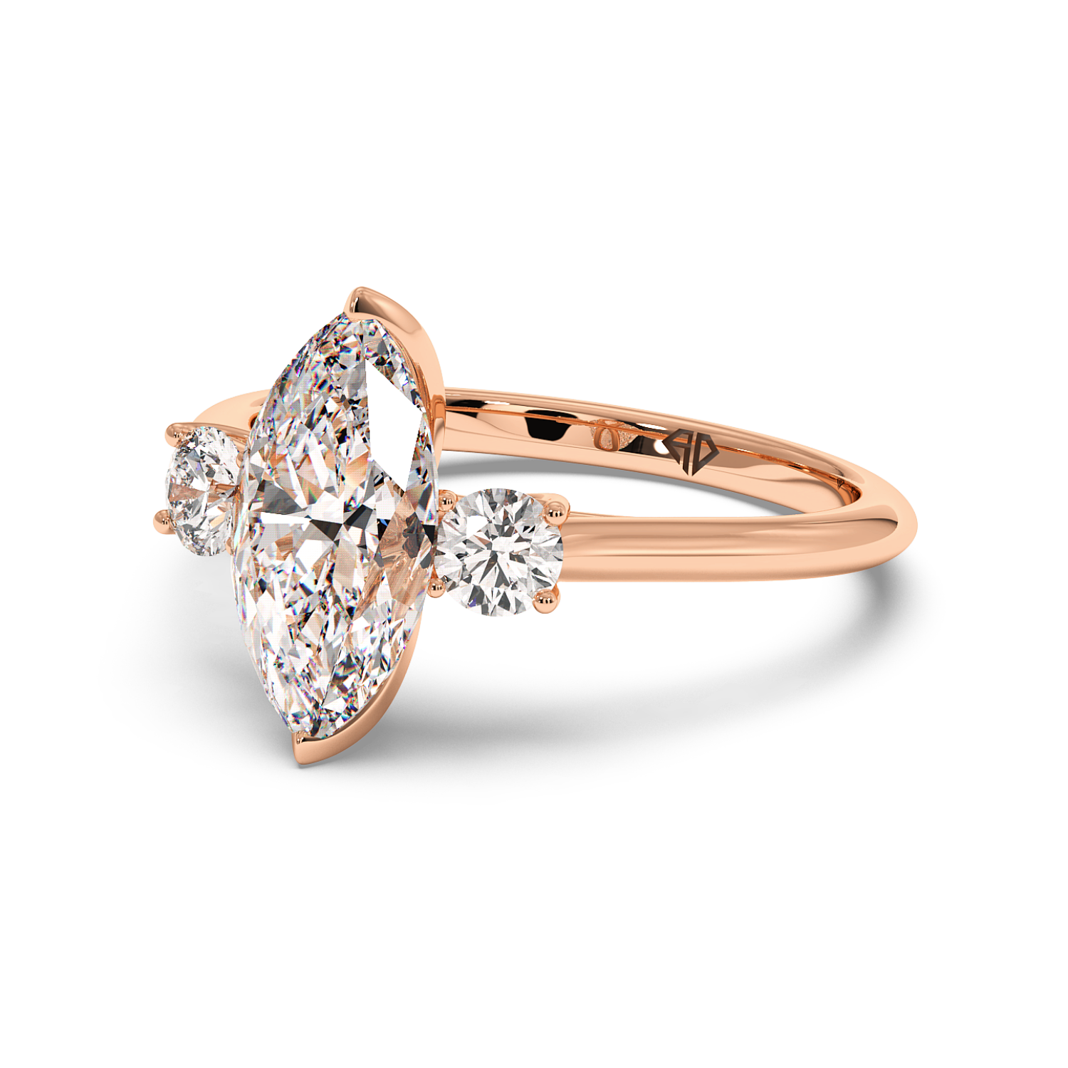 18K Rose Gold Dolce Engagement Ring