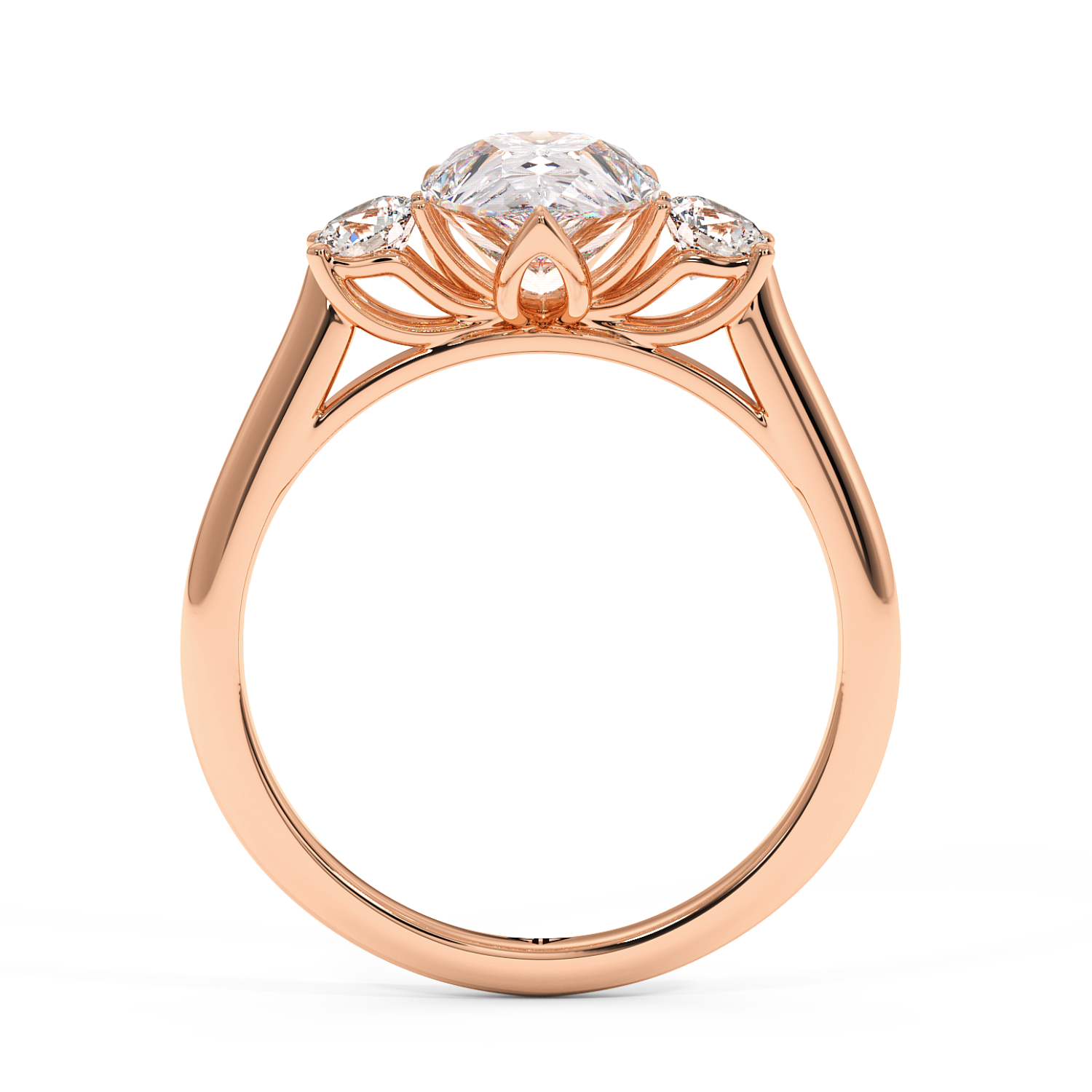 18K Rose Gold Dolce Engagement Ring