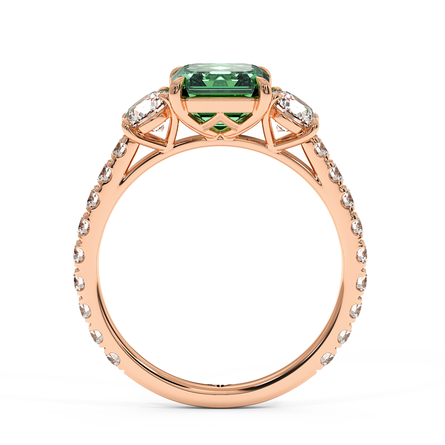 18K Rose Gold Blossom Engagement Ring