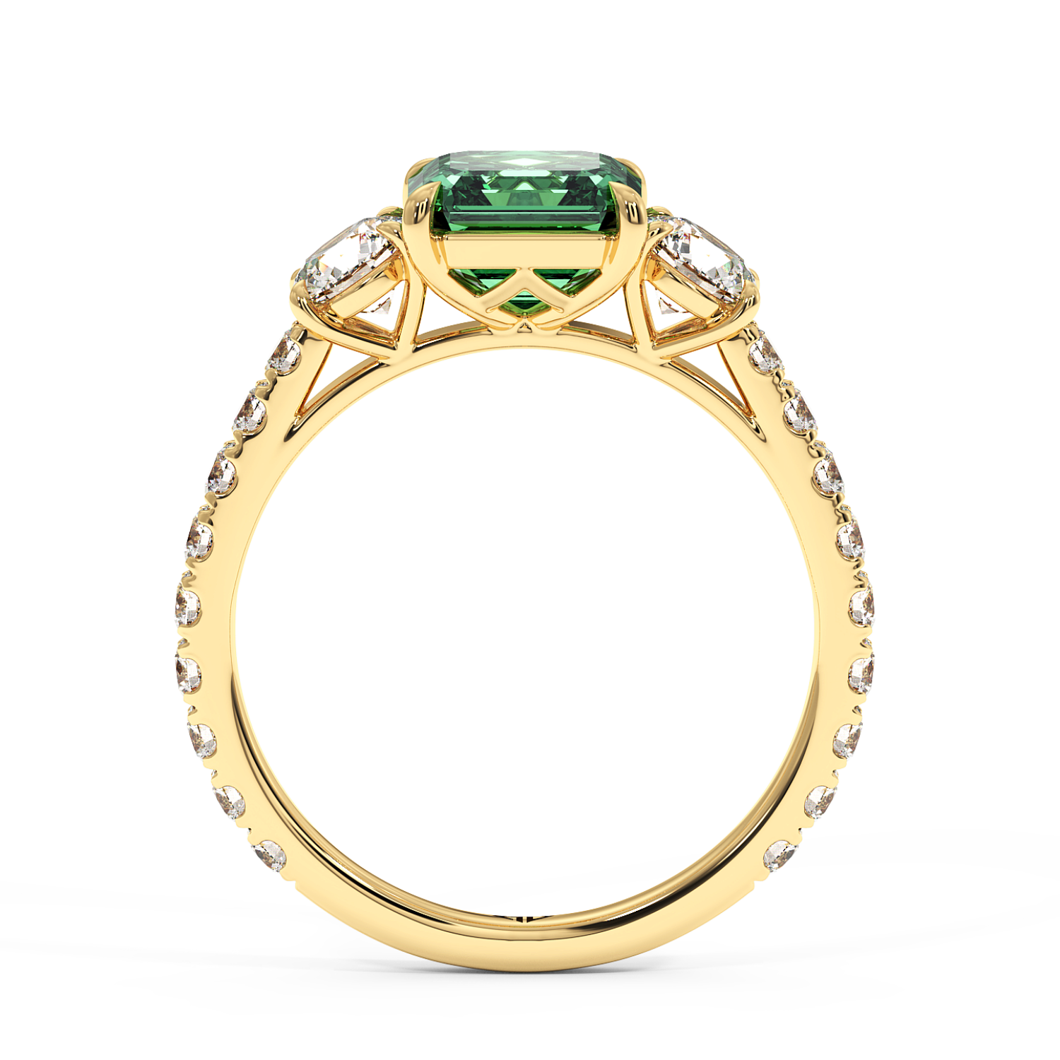 18K Yellow Gold Blossom Engagement Ring