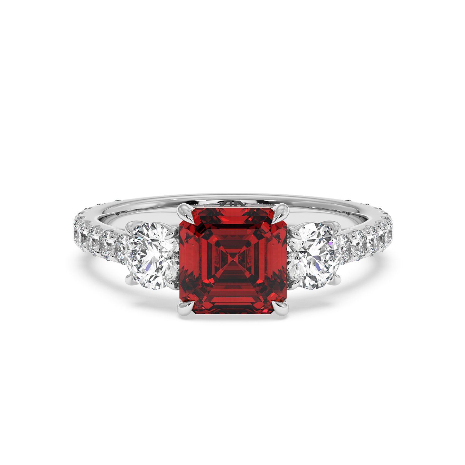 Platinum Blossom Engagement Ring