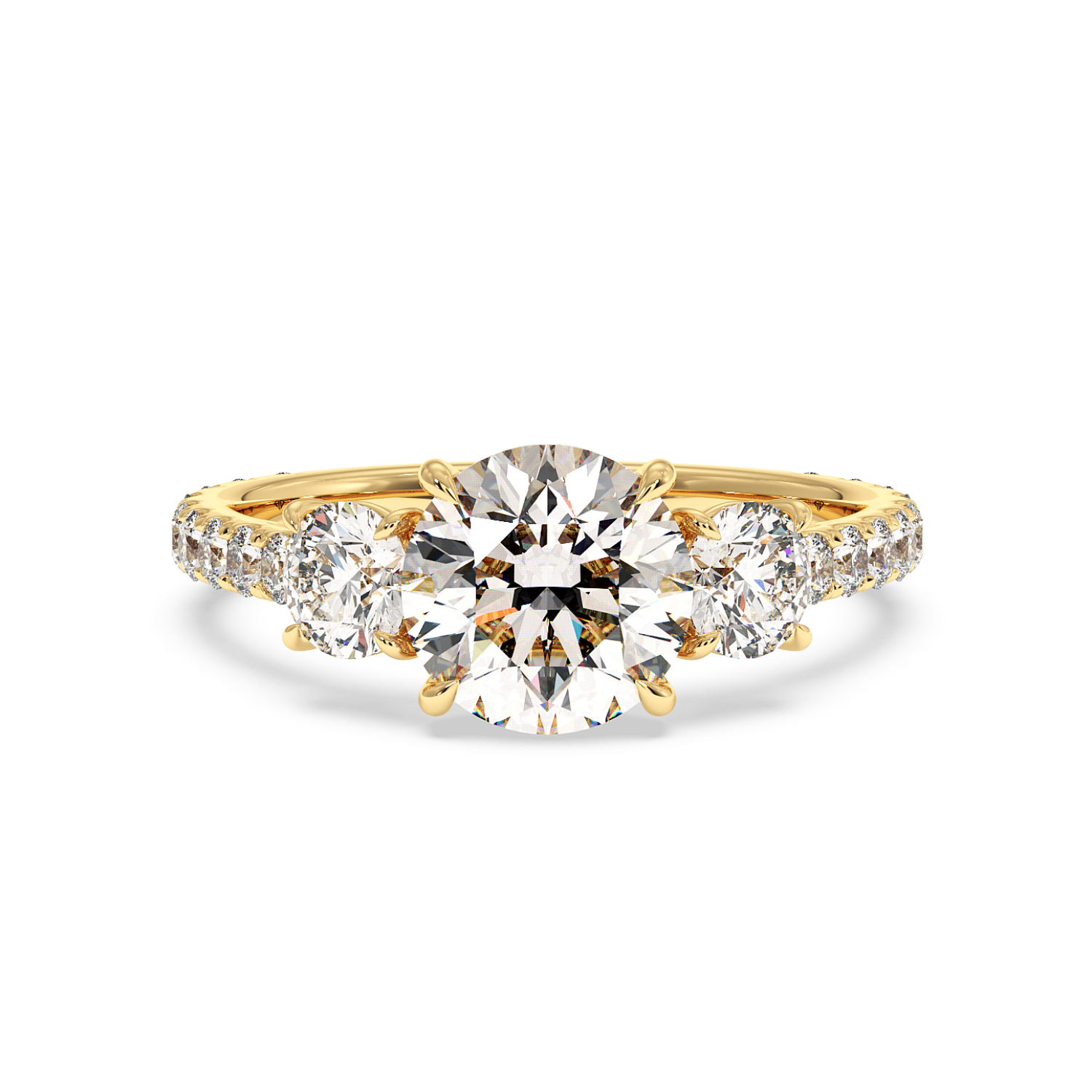 18K White Gold Blossom Engagement Ring