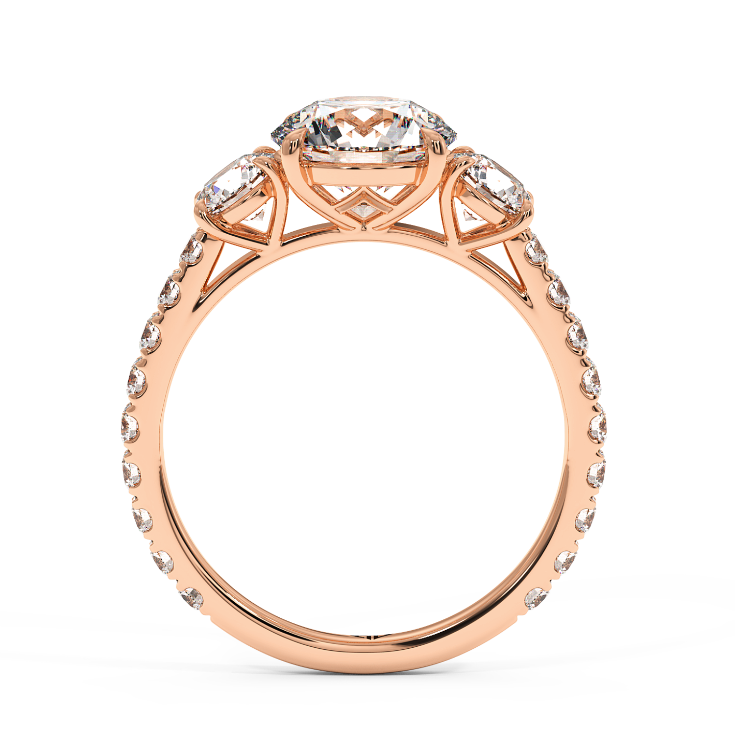 18K Rose Gold Blossom Engagement Ring