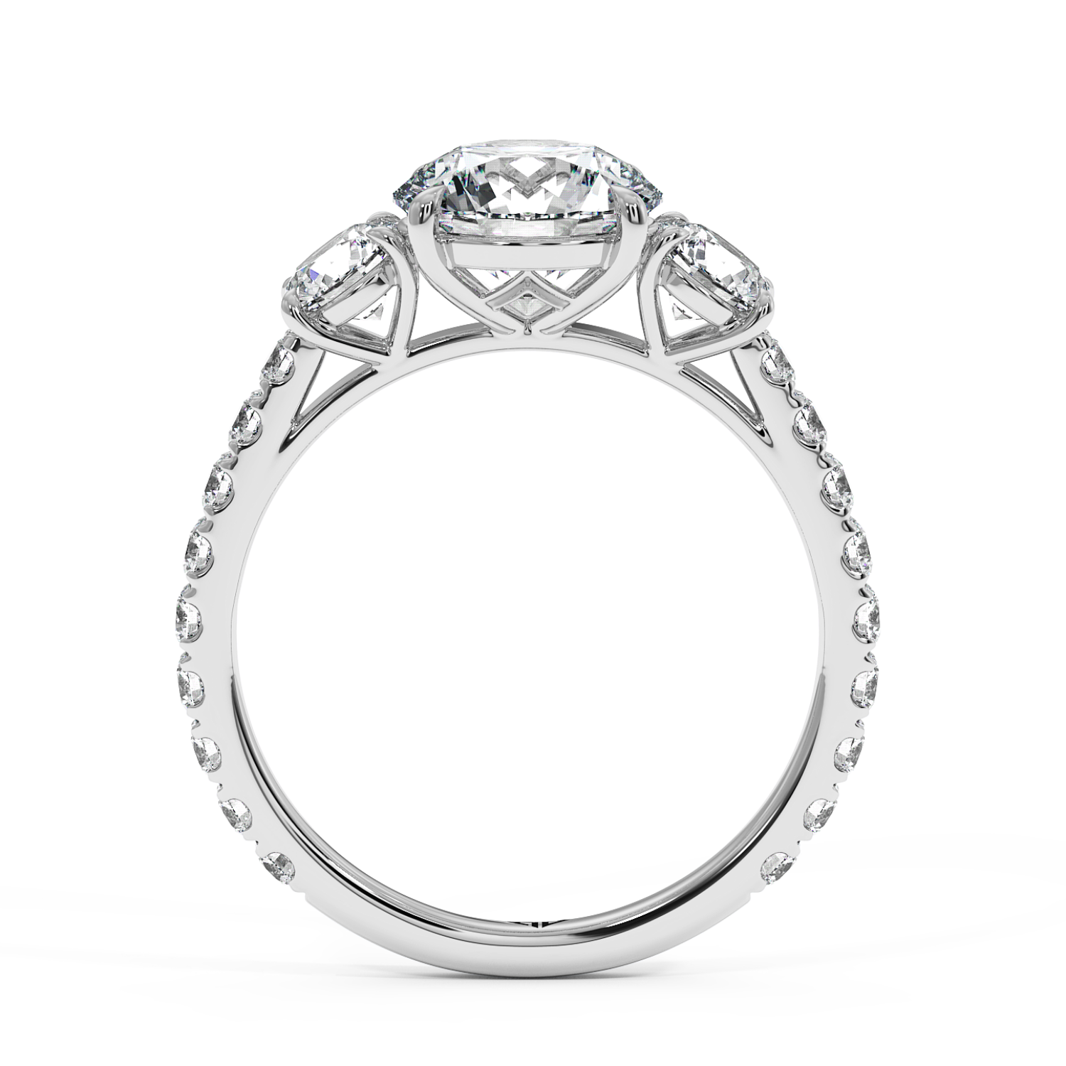 18K White Gold Blossom Engagement Ring