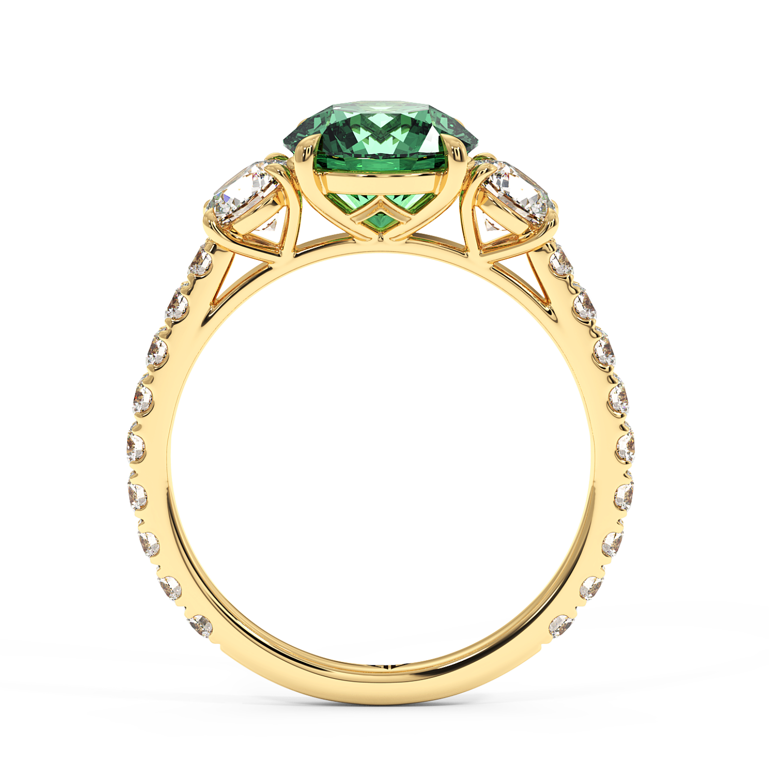 18K Yellow Gold Blossom Engagement Ring