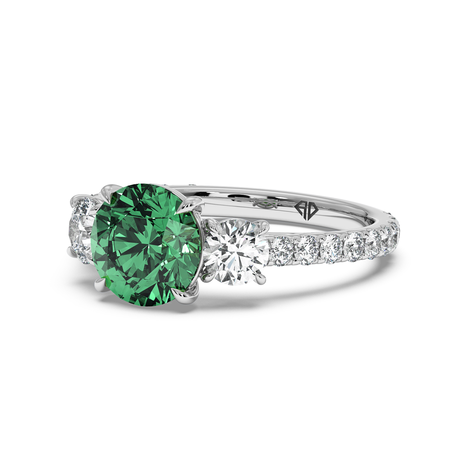 18K White Gold Blossom Engagement Ring