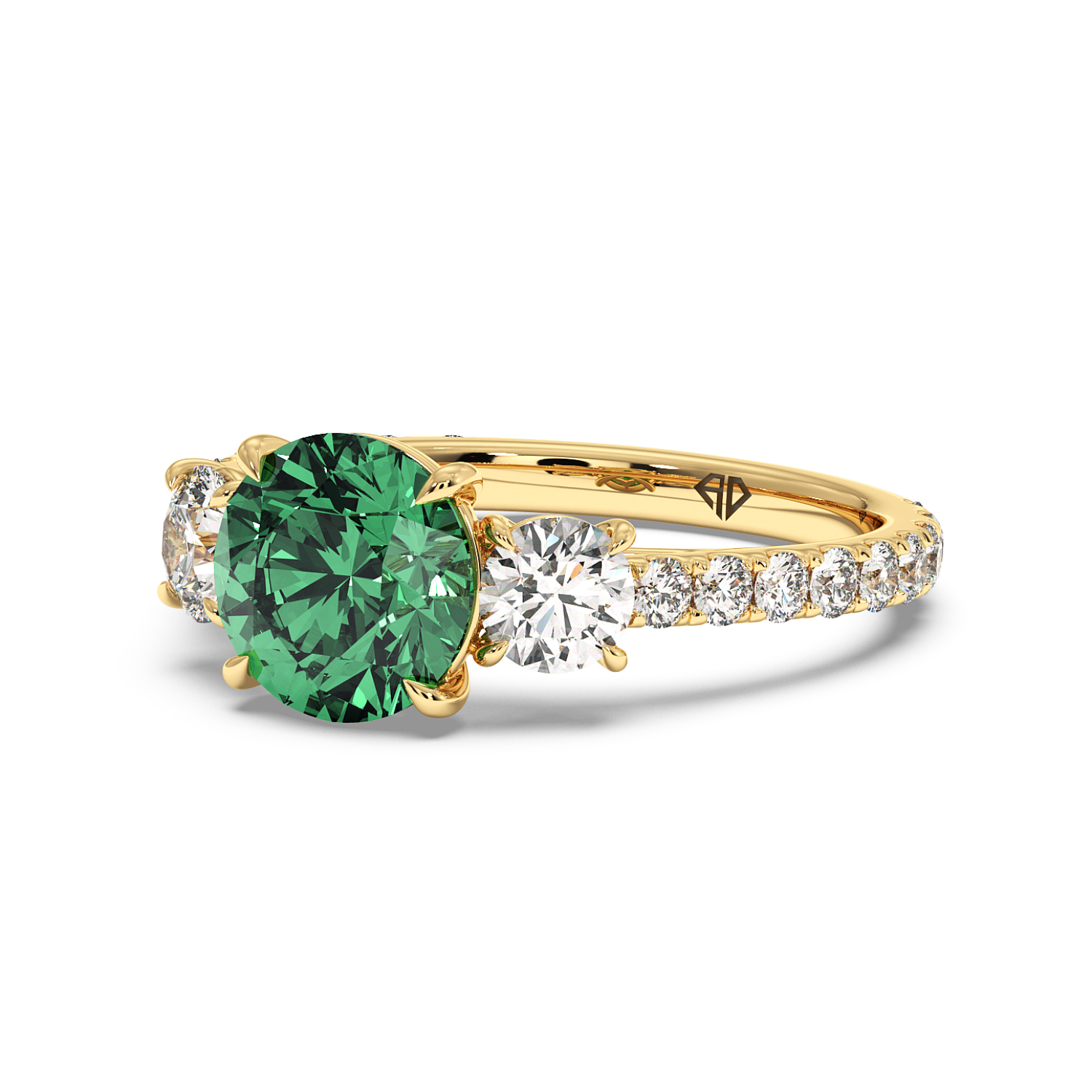 18K Yellow Gold Blossom Engagement Ring