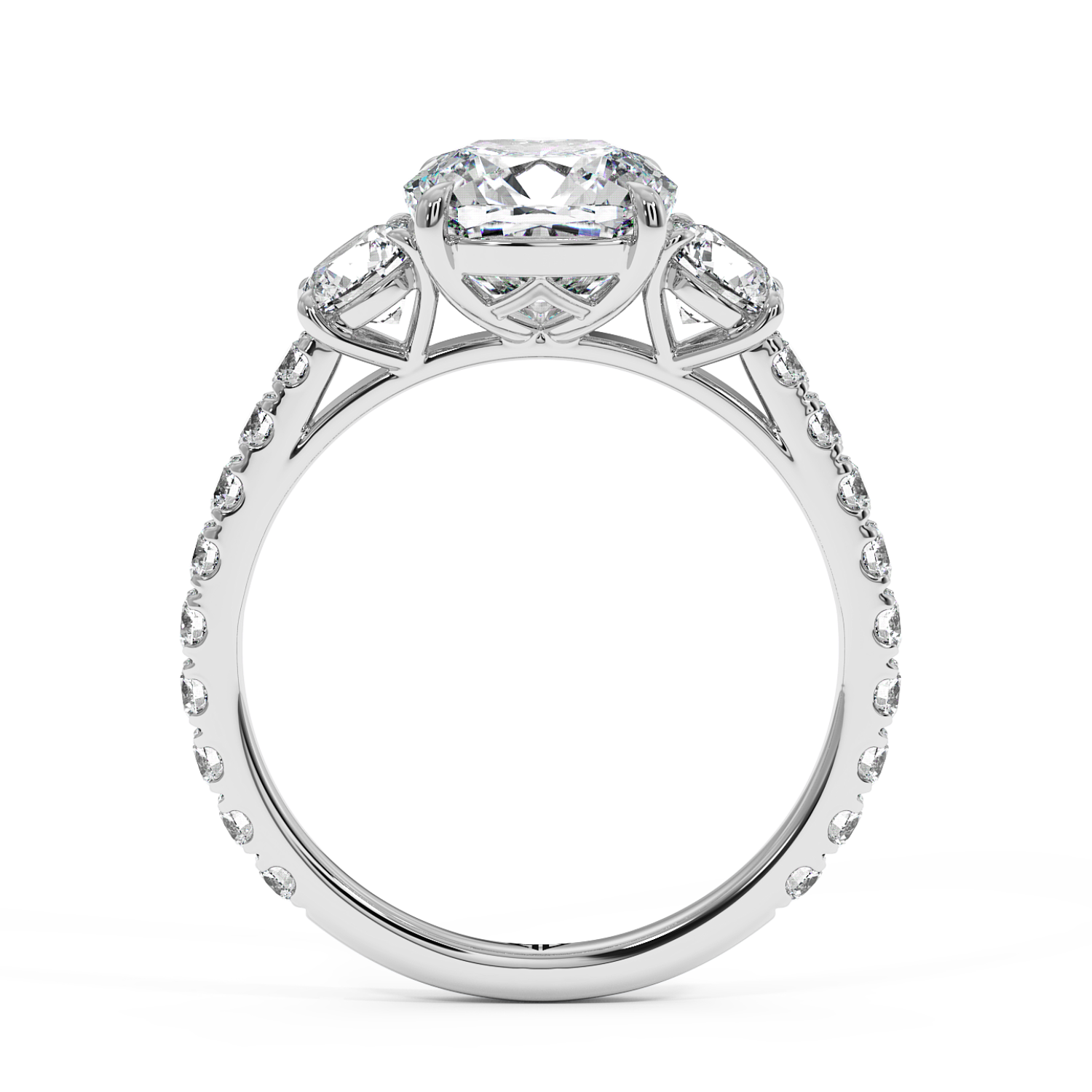 Platinum Blossom Engagement Ring